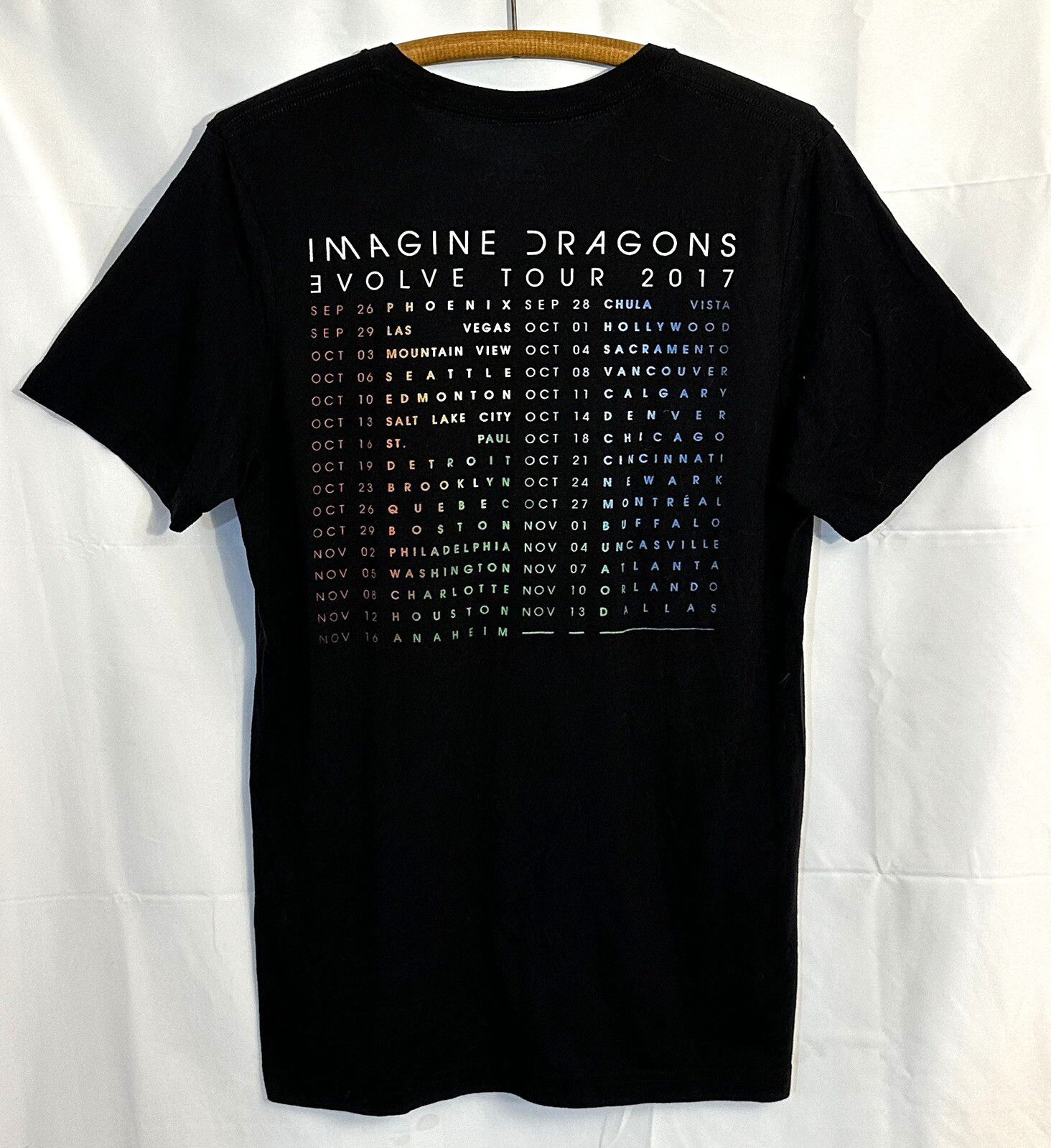 Imagine Dragons 2017 Evolve Tour Men’s Large Black S/S Concert T-Shirt Tee