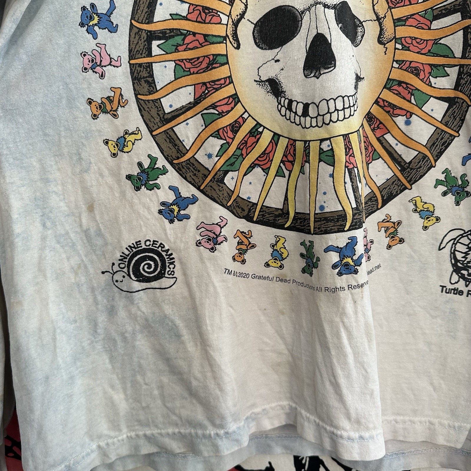 2020 Online Ceramics Grateful Dead Dancing Ring Graphic Tie Dye Long Sleeve M