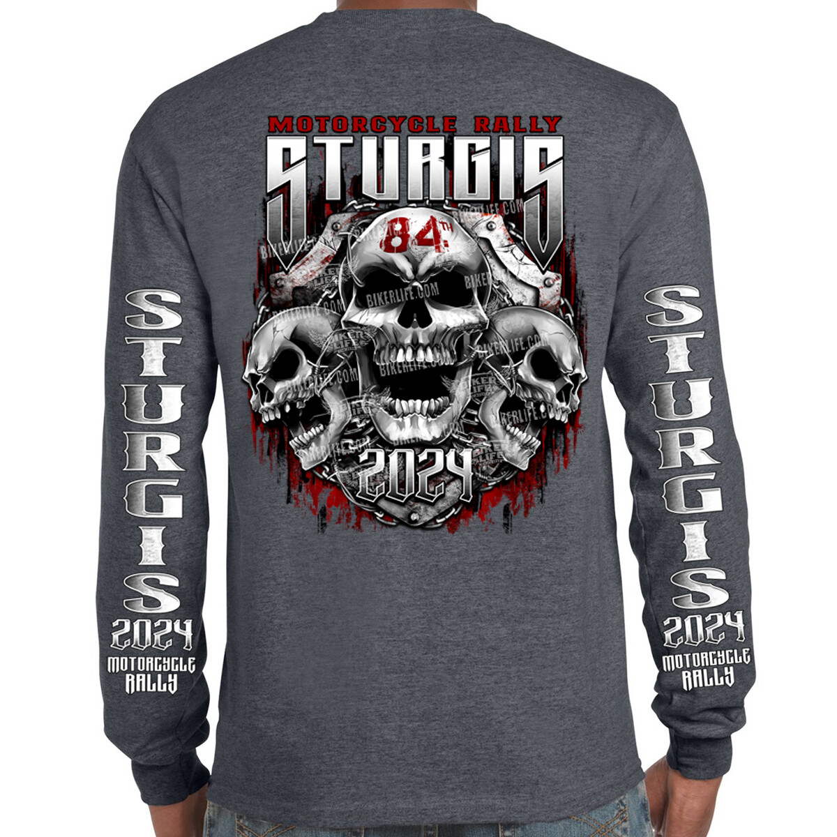 2024 Sturgis Motorcycle Rally Chained Shield Long Sleeve