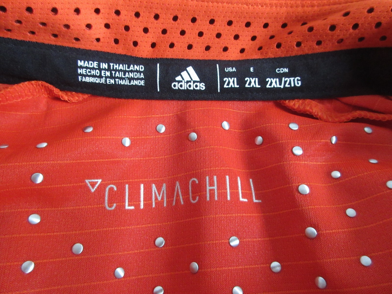 Adidas Susquehanna Golf Logo Polo Shirt Climachill Orange Size 2XL NWT