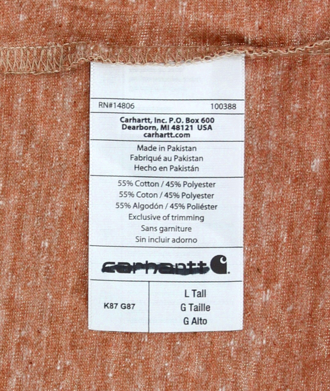 Carhartt Men’s Big & Tall T-Shirt, Heavyweight Loose Fit Short Sleeve Pocket Tee