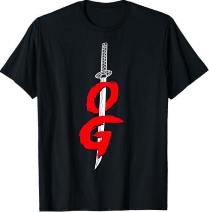 OG Sword Graphic | Bold Red Brush Style Design T-Shirt