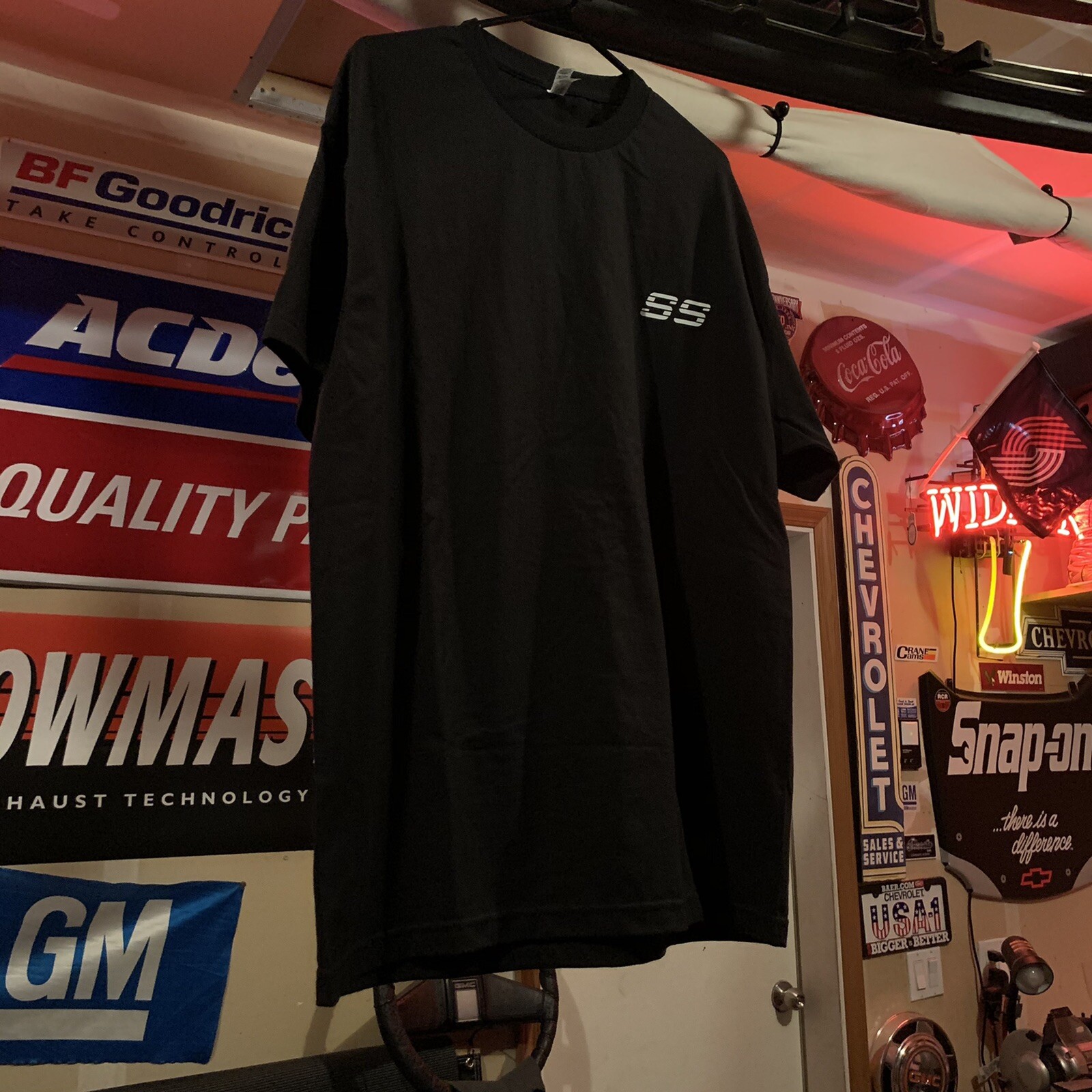 GENUINE CHEVY Silverado 454 SS Black LOGO STYLE T-Shirt OBS V8 Chevrolet C/K 350