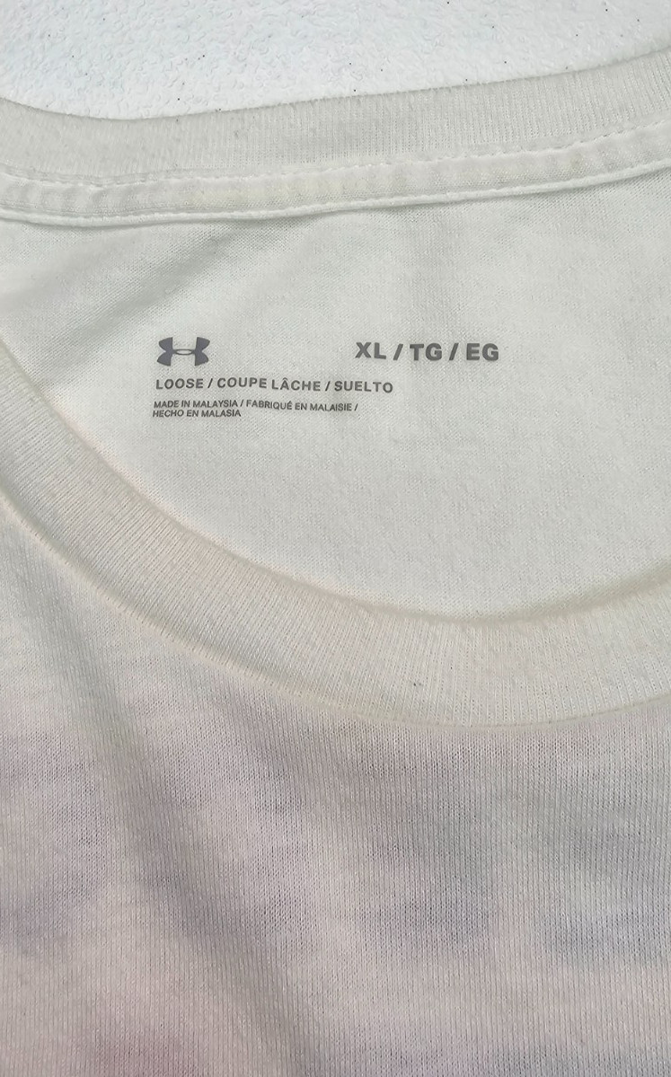 Under Armour Freedom Flag T Shirt Mens XL White Short Sleeve Patriotic Military
