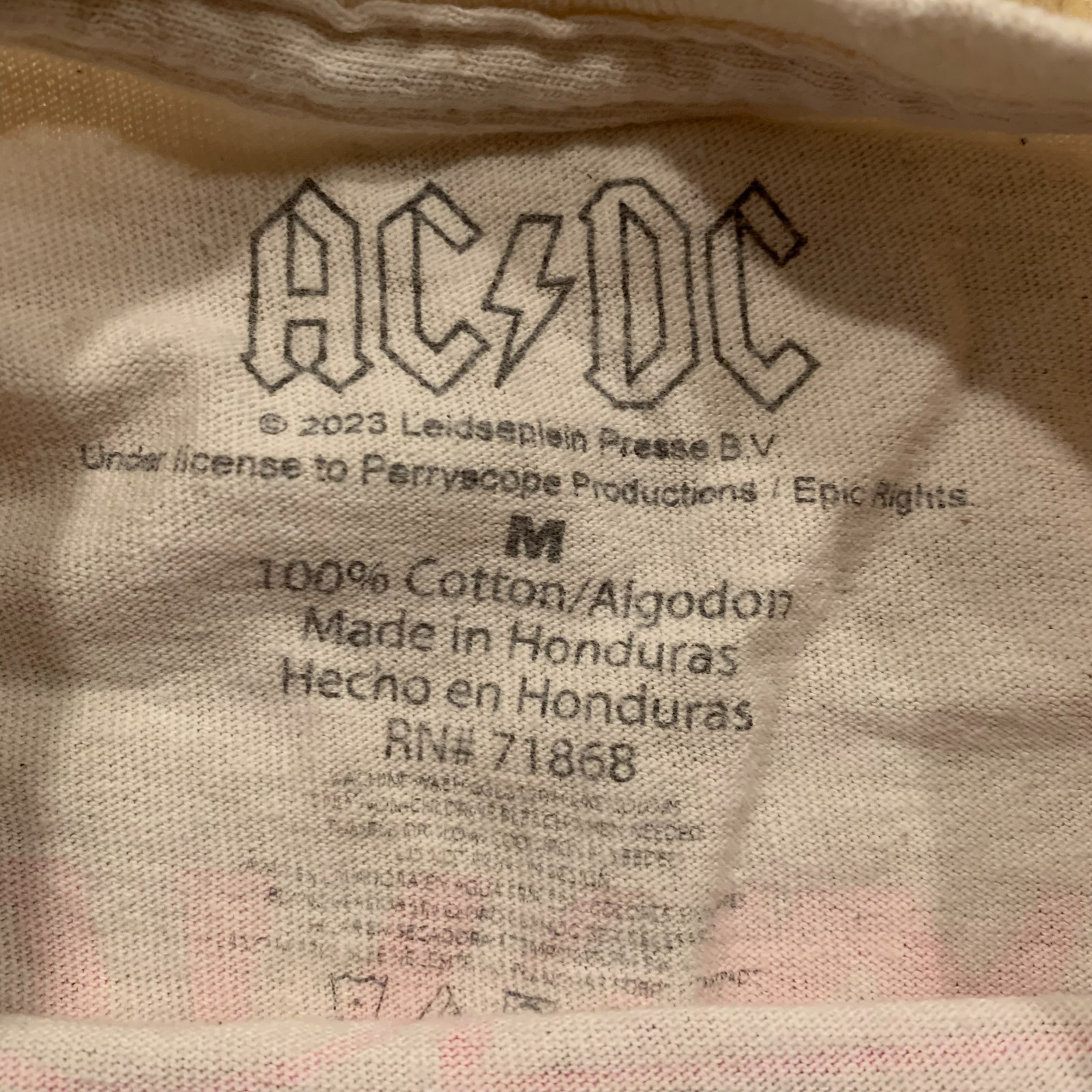 AC/DC Thunderstruck Band Metal Rock Music Album Grunge Punk Alt T-Shirt S