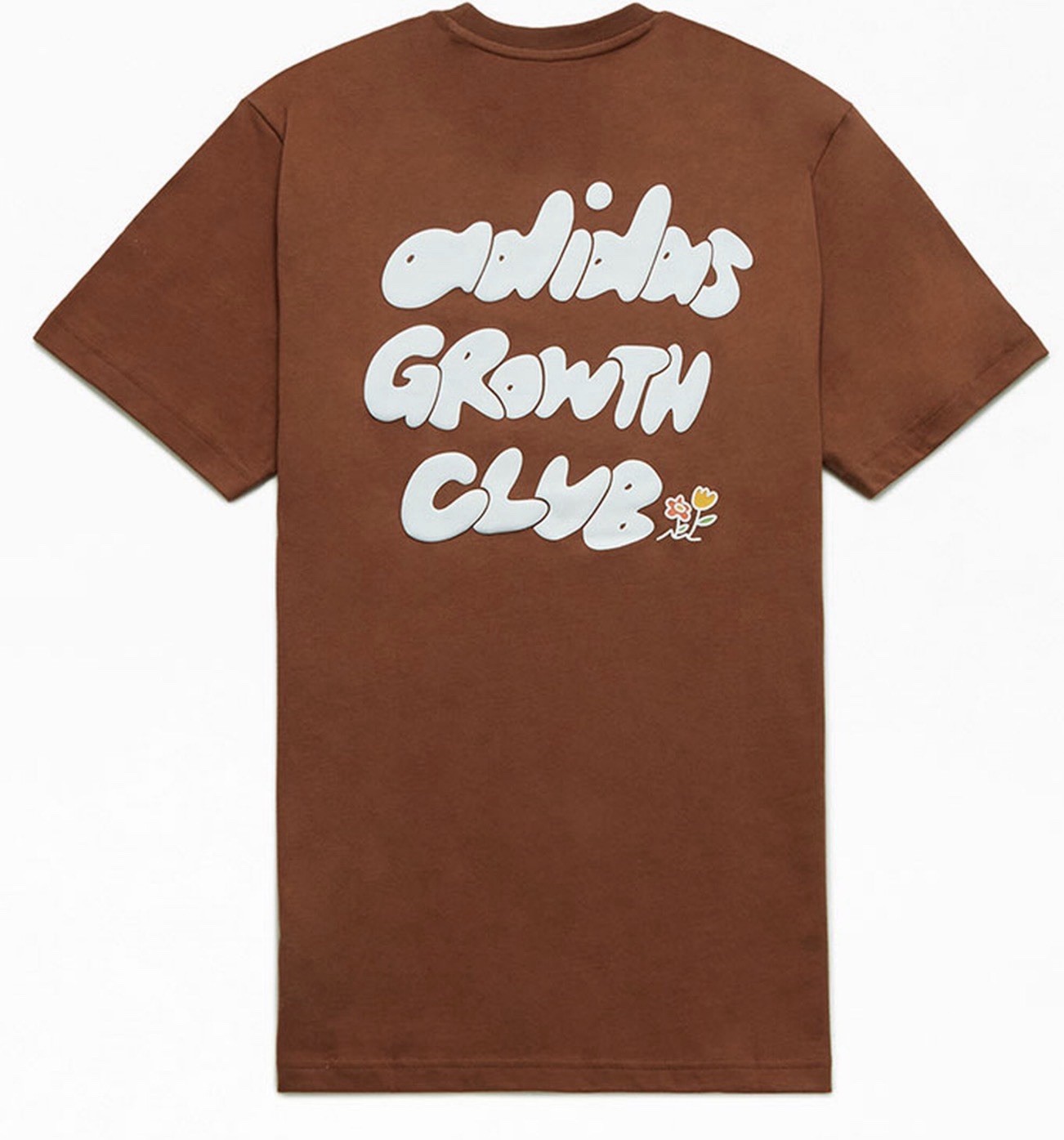 Adidas Essentials Growth Club Graphic Shirt Brown Premium Heavyweight Size Small