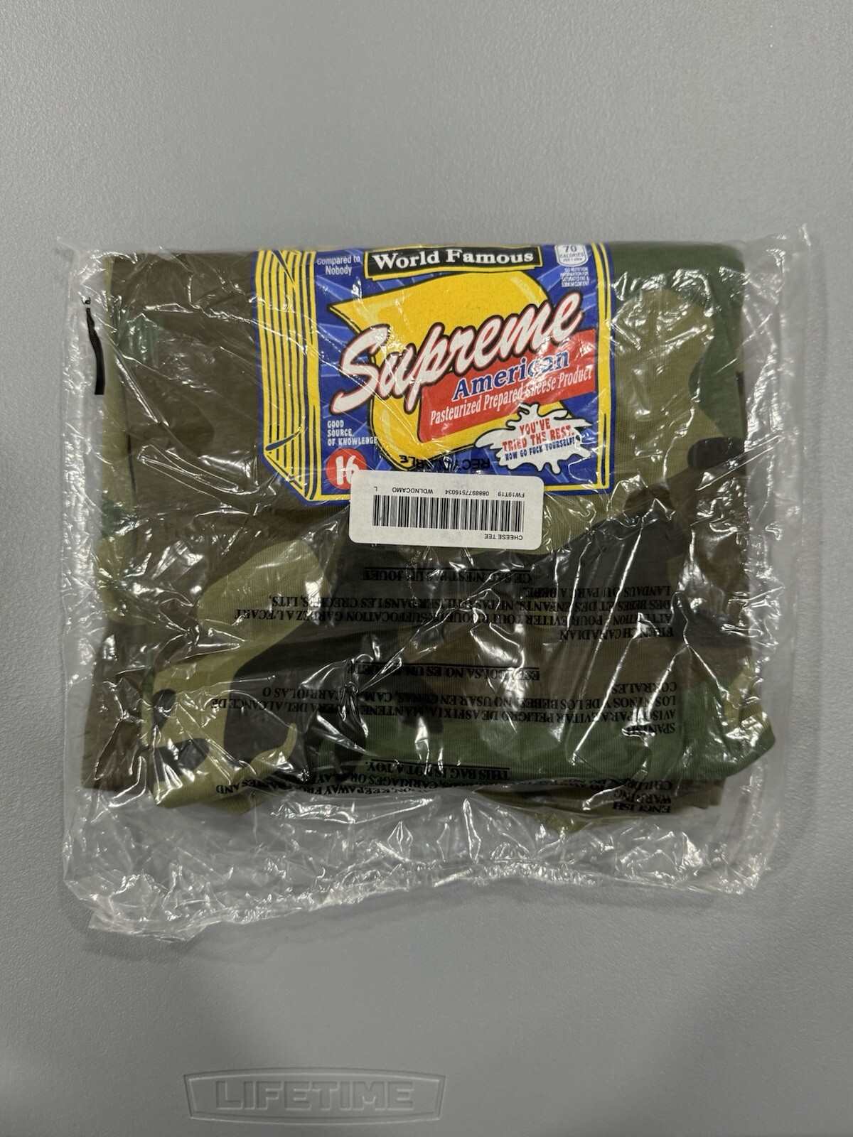 Supreme Cheese Tee Shirt Size Large L Camo – New In Bag FW19 Rare DEADSTOCK