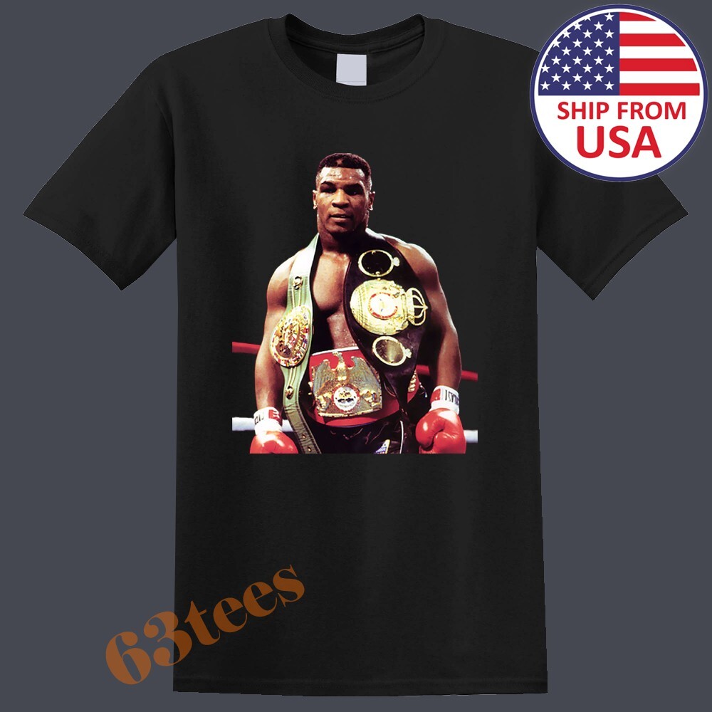 Iron Mike Tyson Boxing Champion Legend Sports Men’s Black Size S to 5XL