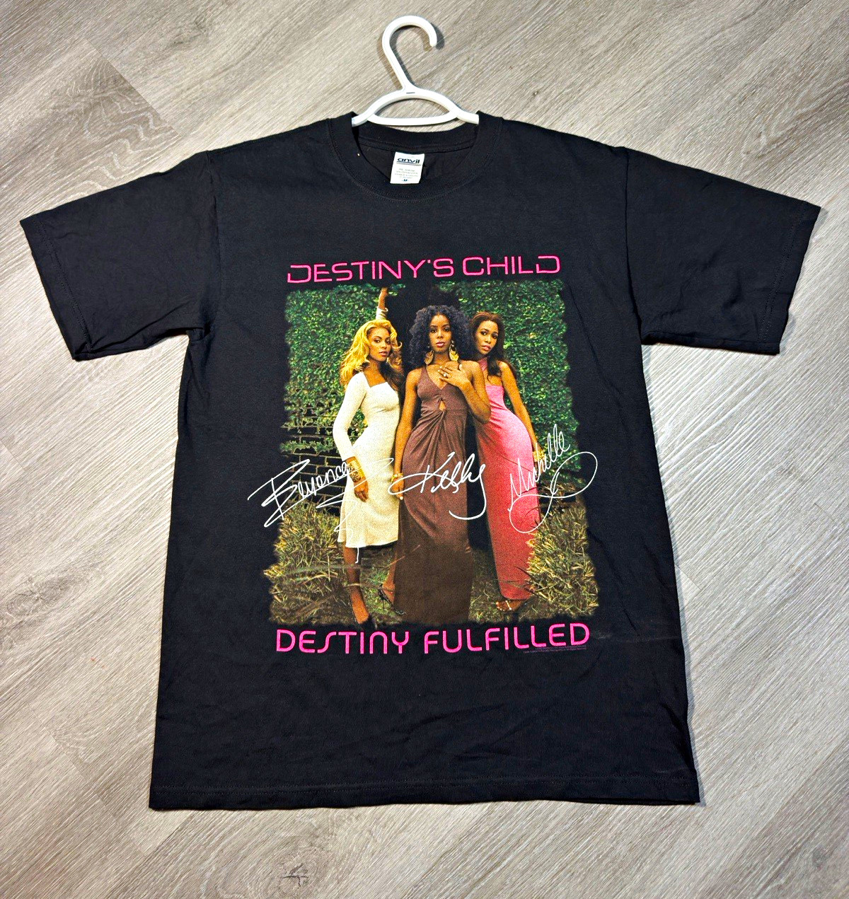 Anvil Medium Destiny’s Child World Tour 2005 Double-Sided Preshrunk Tee Black M