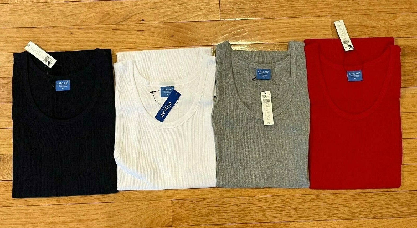 New Men’s CityLAB Fitted Cotton Ribbed Tank Top Select Color & Size