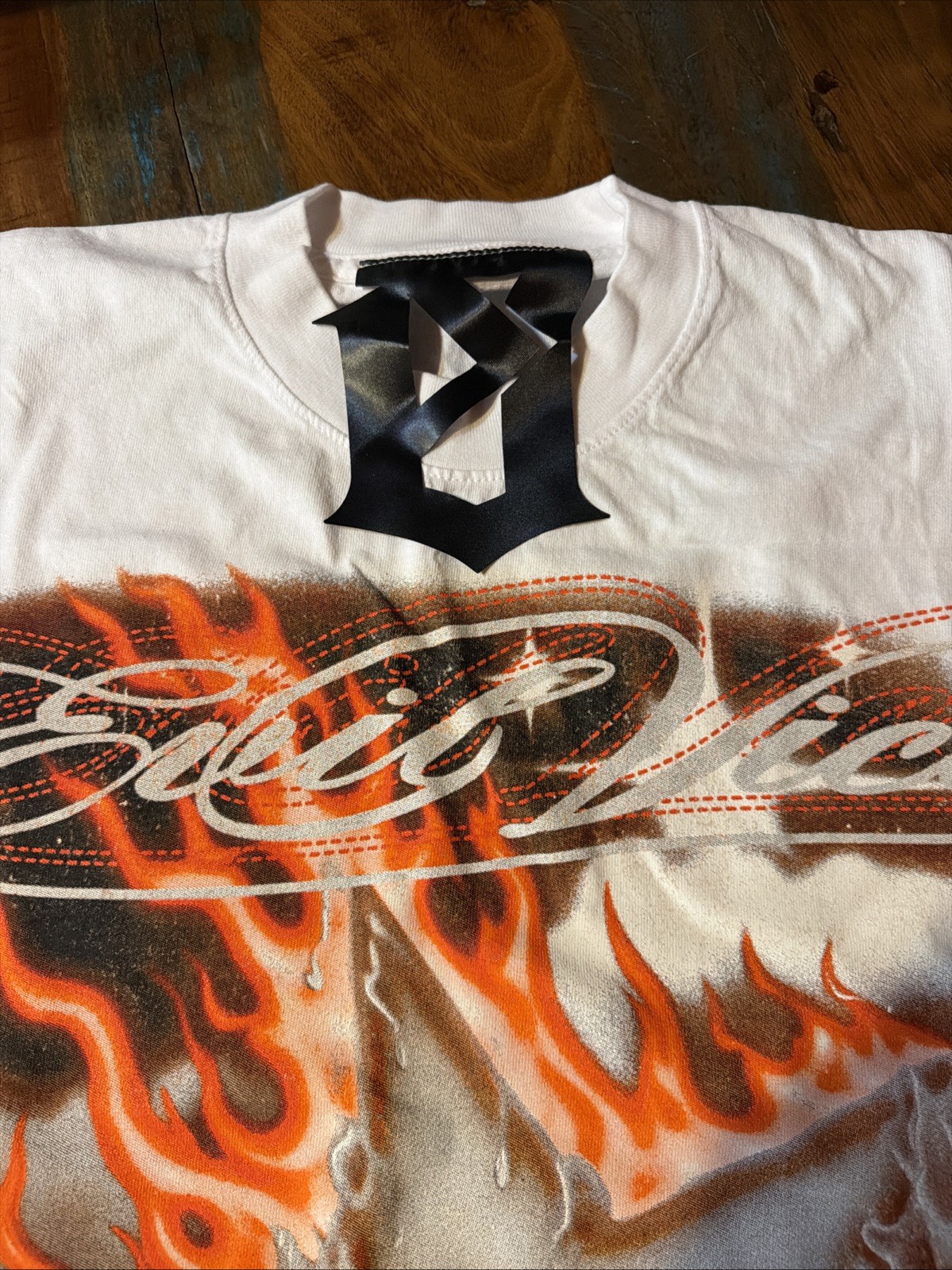 Size Medium Evil Vice Fire Star Skull T-shirt