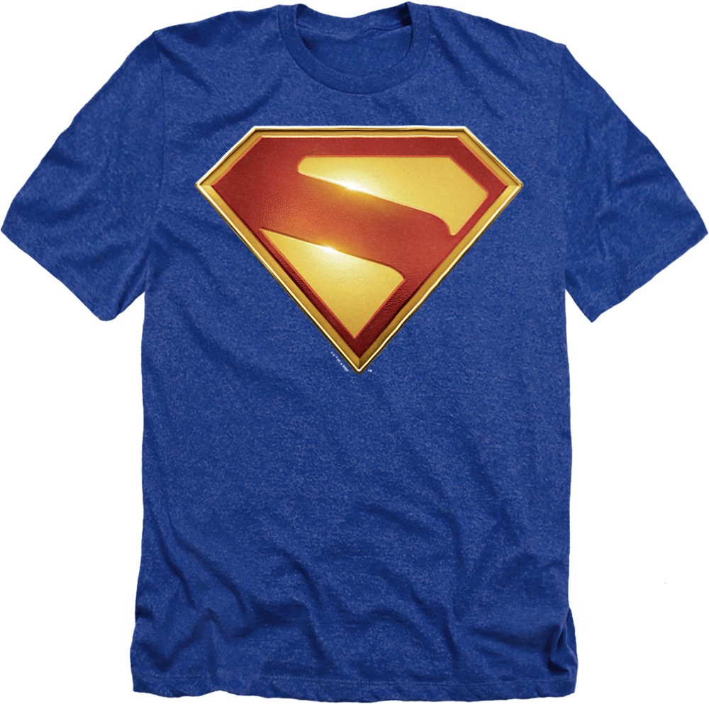 Superman 2025 New Logo Color Unisex Adult Heather T Shirt, Royal, S-3XL