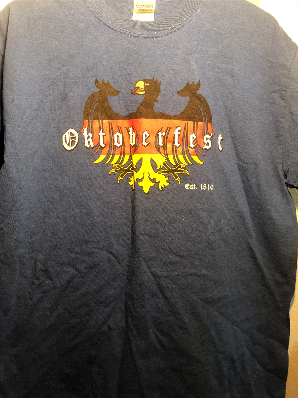 Octoberfest Blue large 90% Cotton 10% polyester beer Oktoberfest 1810