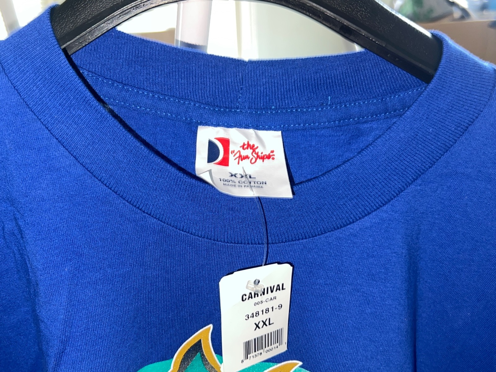 Vintage Carnival Cruise The Fun Ships Blue T Ship Single Stitch 2XL