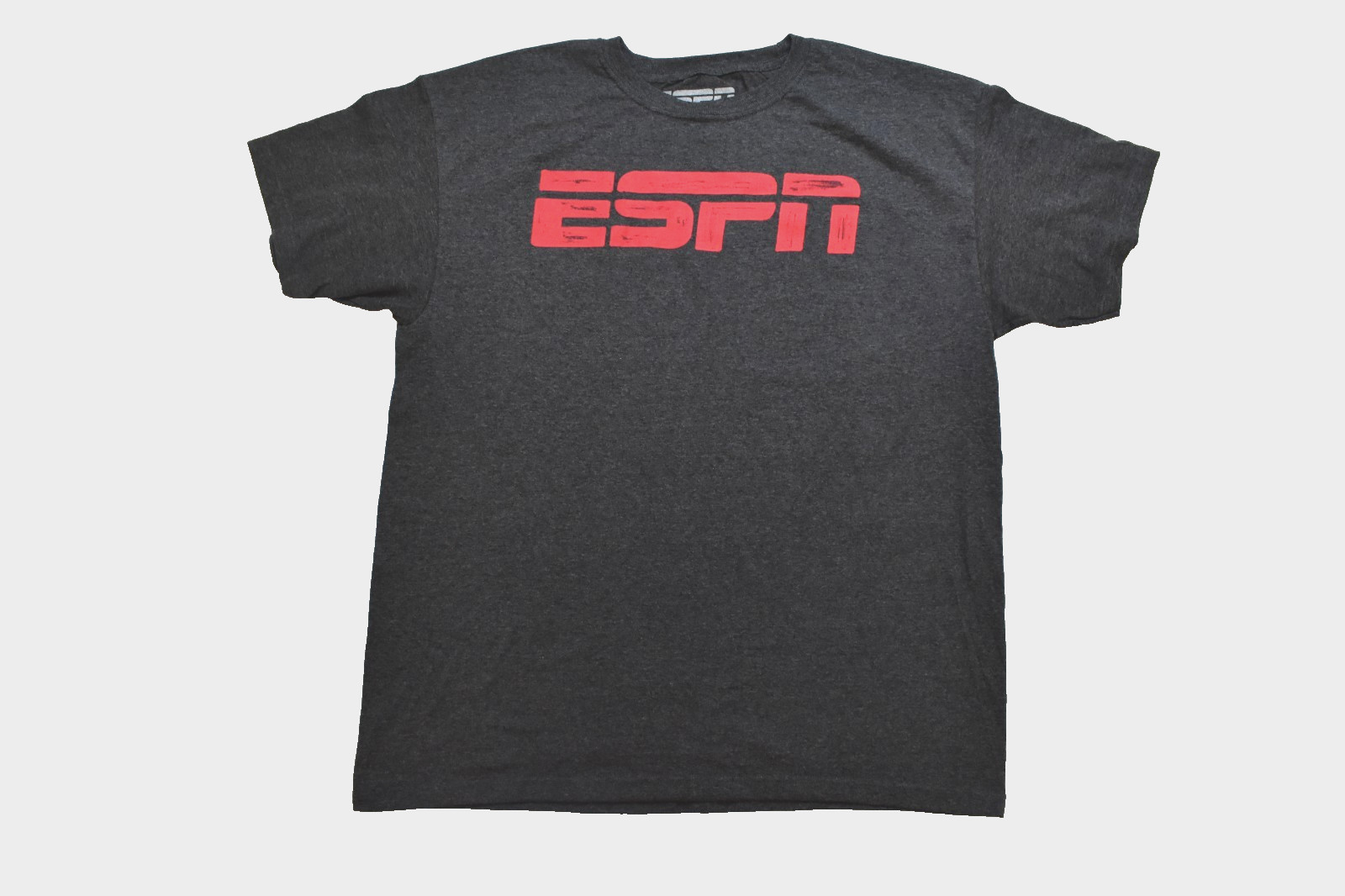 ESPN Mens ESPN Red Logo Charcoal Heather Shirt New S-2XL