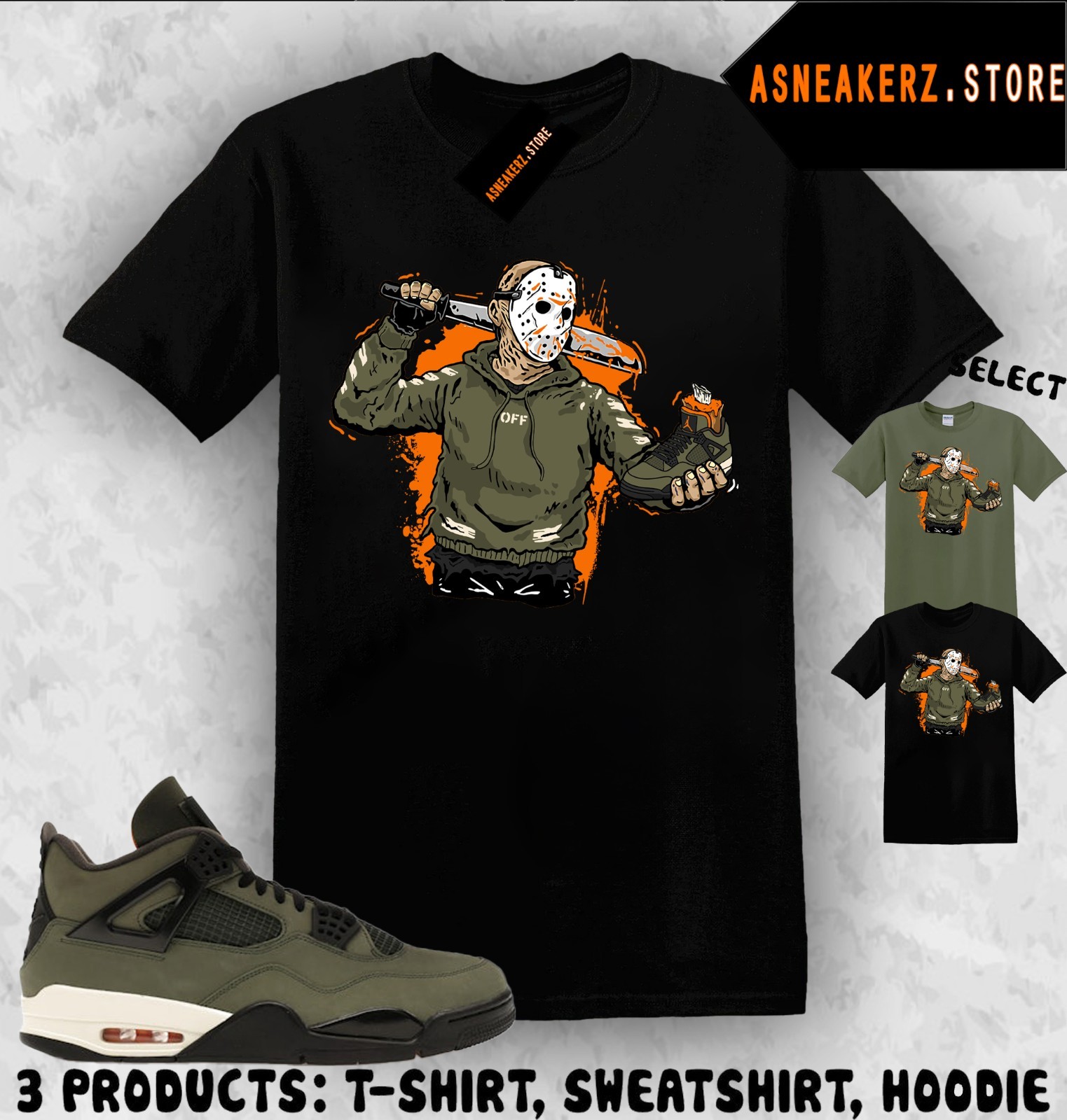 Shirt Matching Undefeated x AJ 4 OG 2025 Match Sneaker Sneakerhead Jason T-Shirt