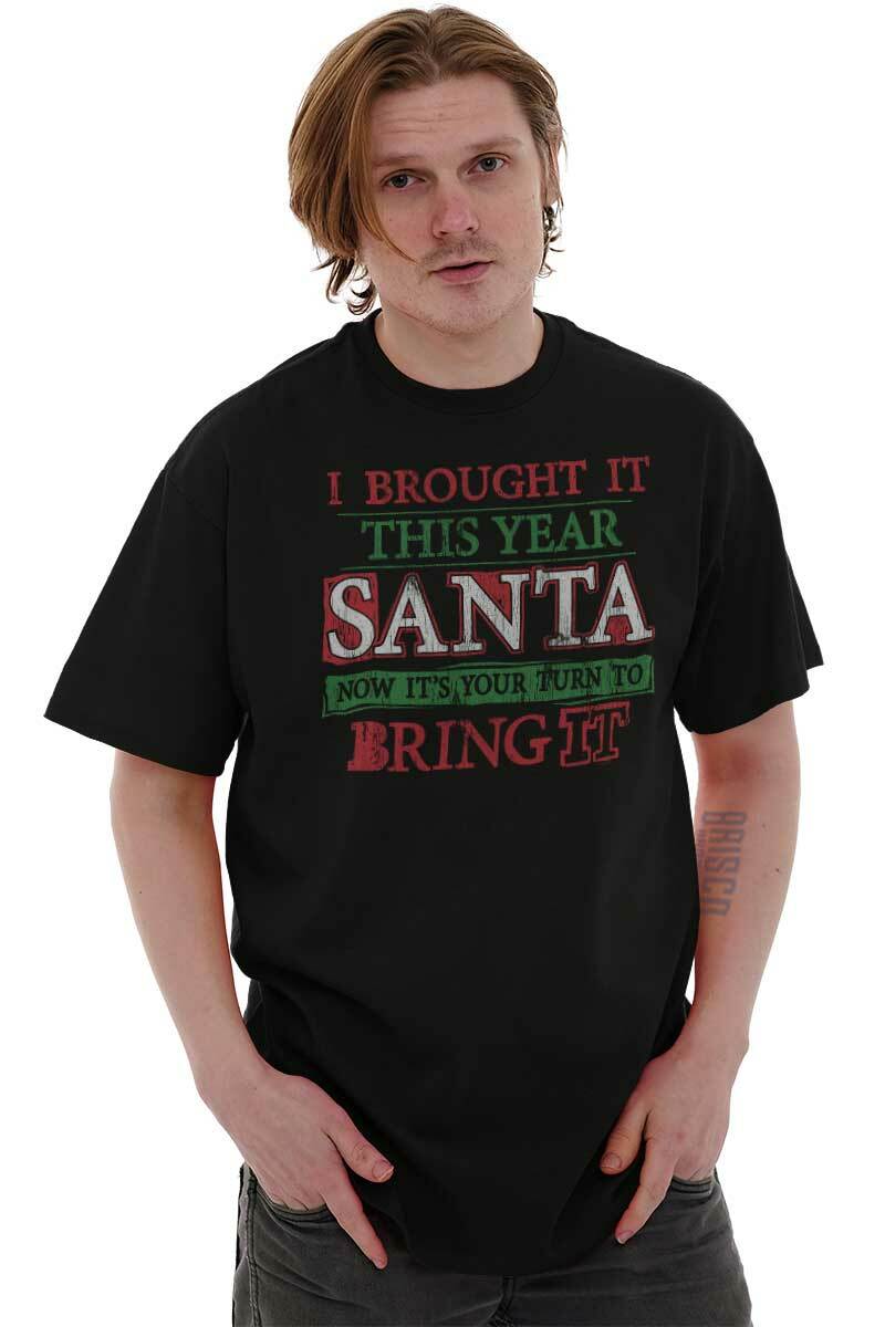Brought This Year Santa Claus Christmas Gift Adult Short Sleeve Crewneck Tee