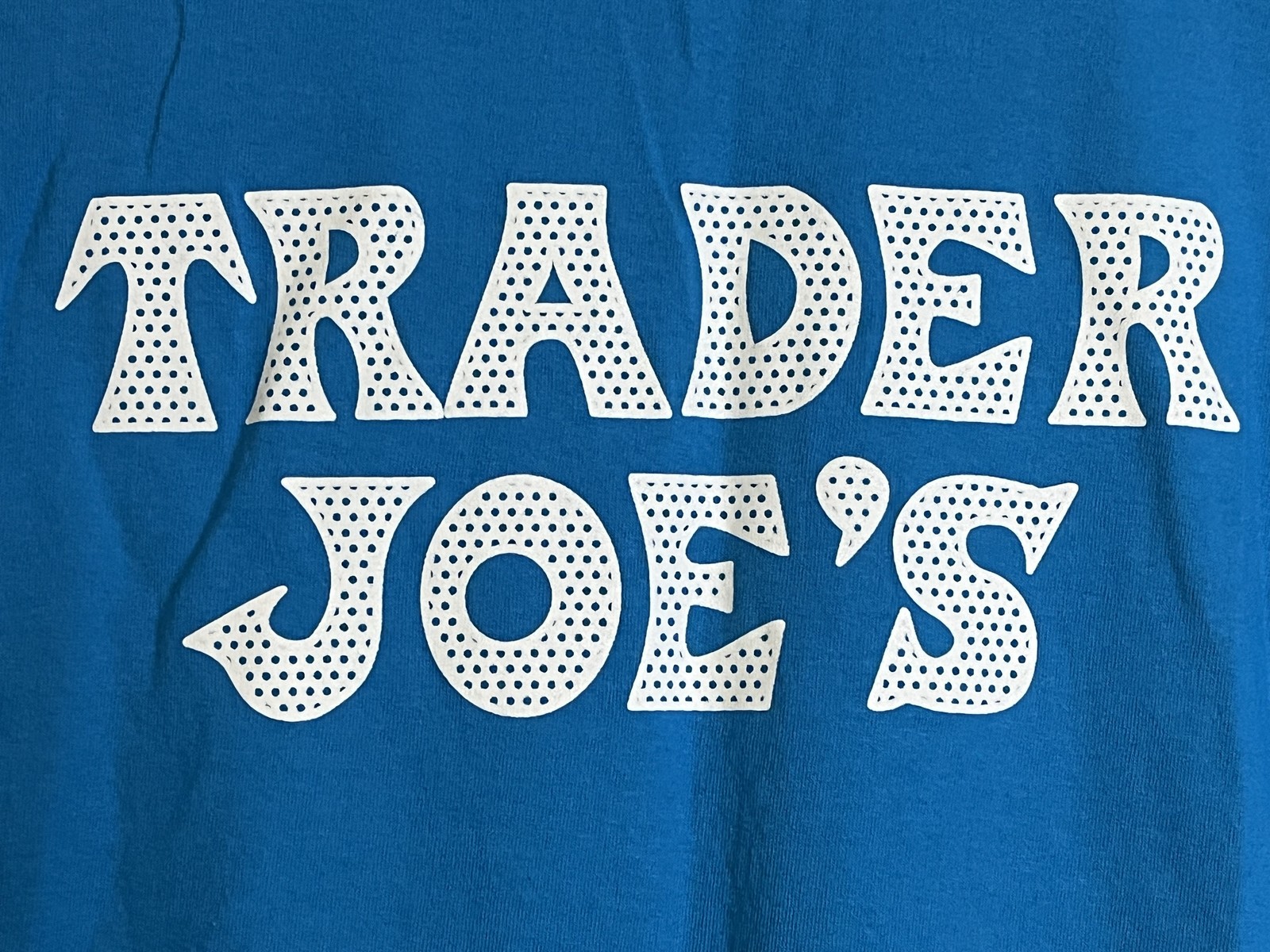 Trader Joe’s Port & Company Shirt Mens Large Blue Short Sleeve Logo Graphic Tee