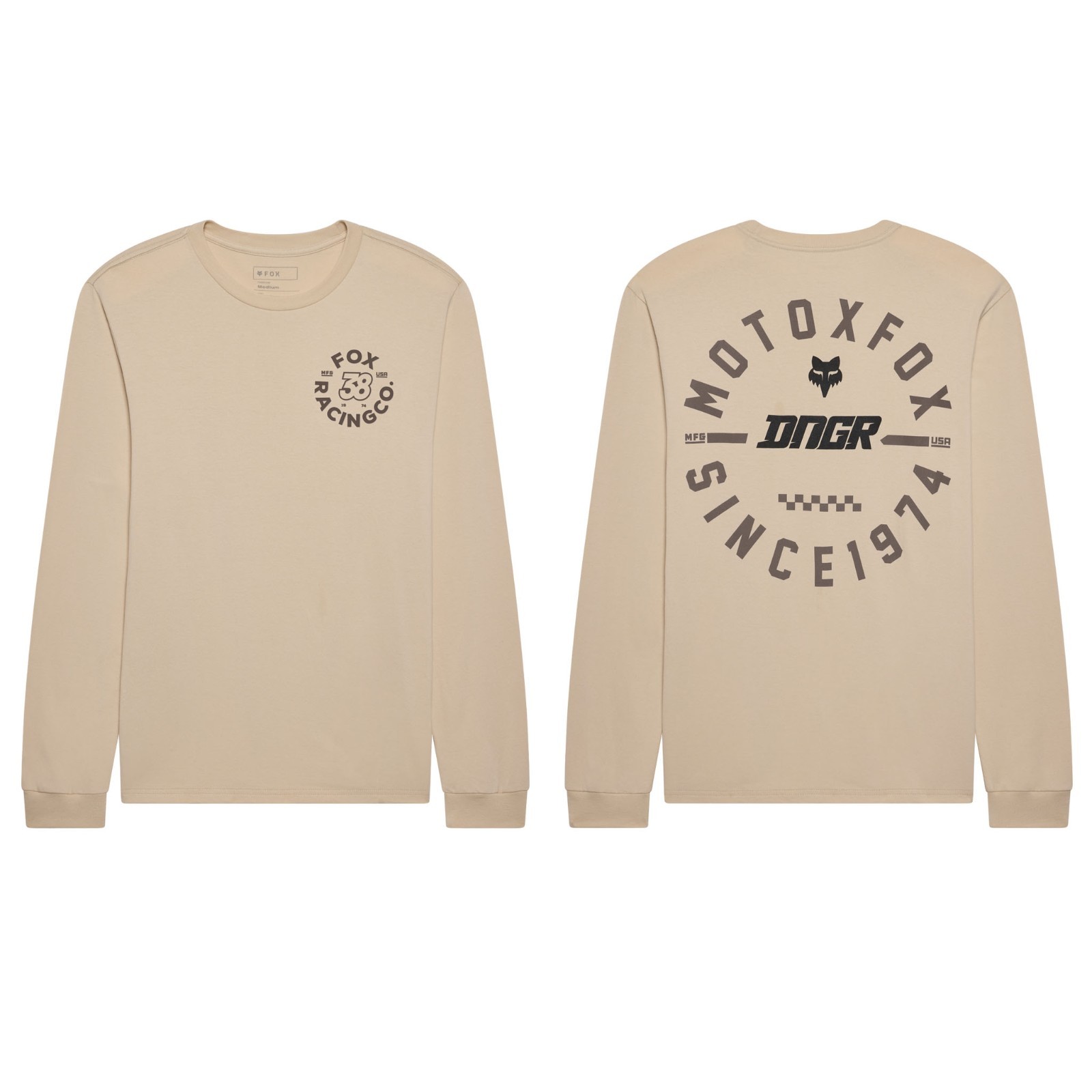 Fox Racing DNGR 195 Original Long Sleeve Tee Oat Medium