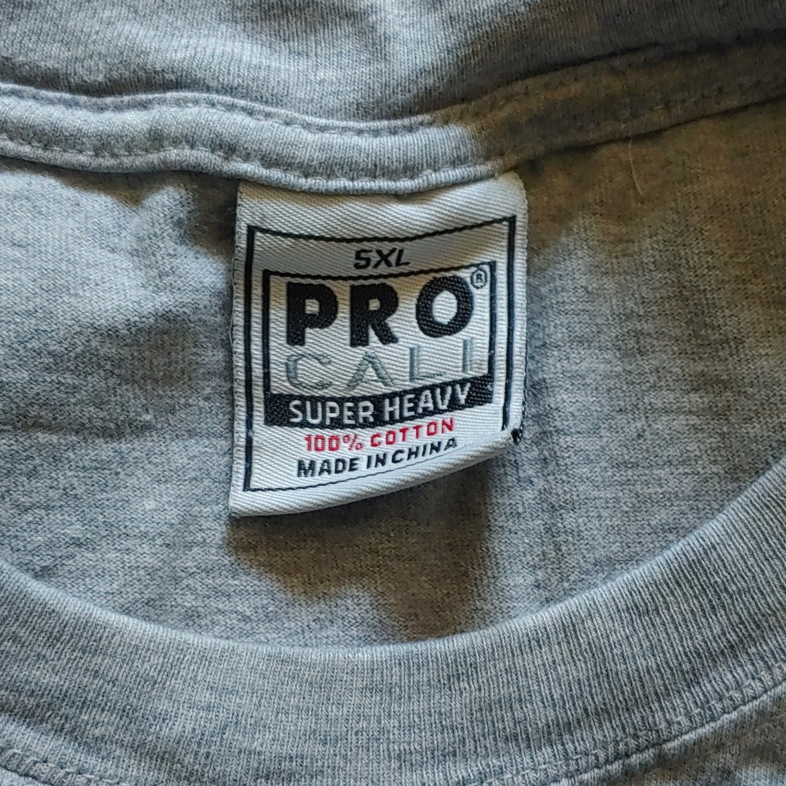 Pro Club Super Heavy Men’s Cotton Jersey Crew Neck T-Shirt Lot Red Gray 4XL