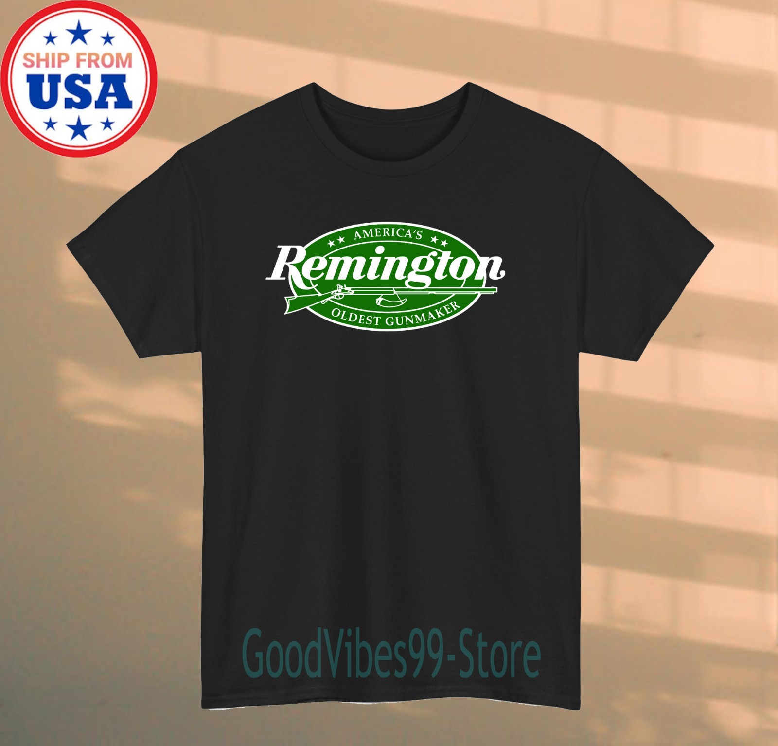 Remington Guns Firearm Men’s Black Size S-5XL