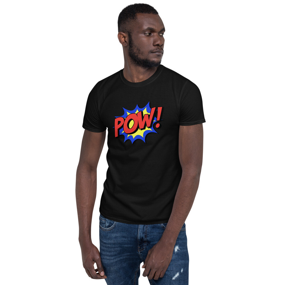 Pow T-shirt Comic Book Art Funny Geeky Pop Art Superhero Gift Tee