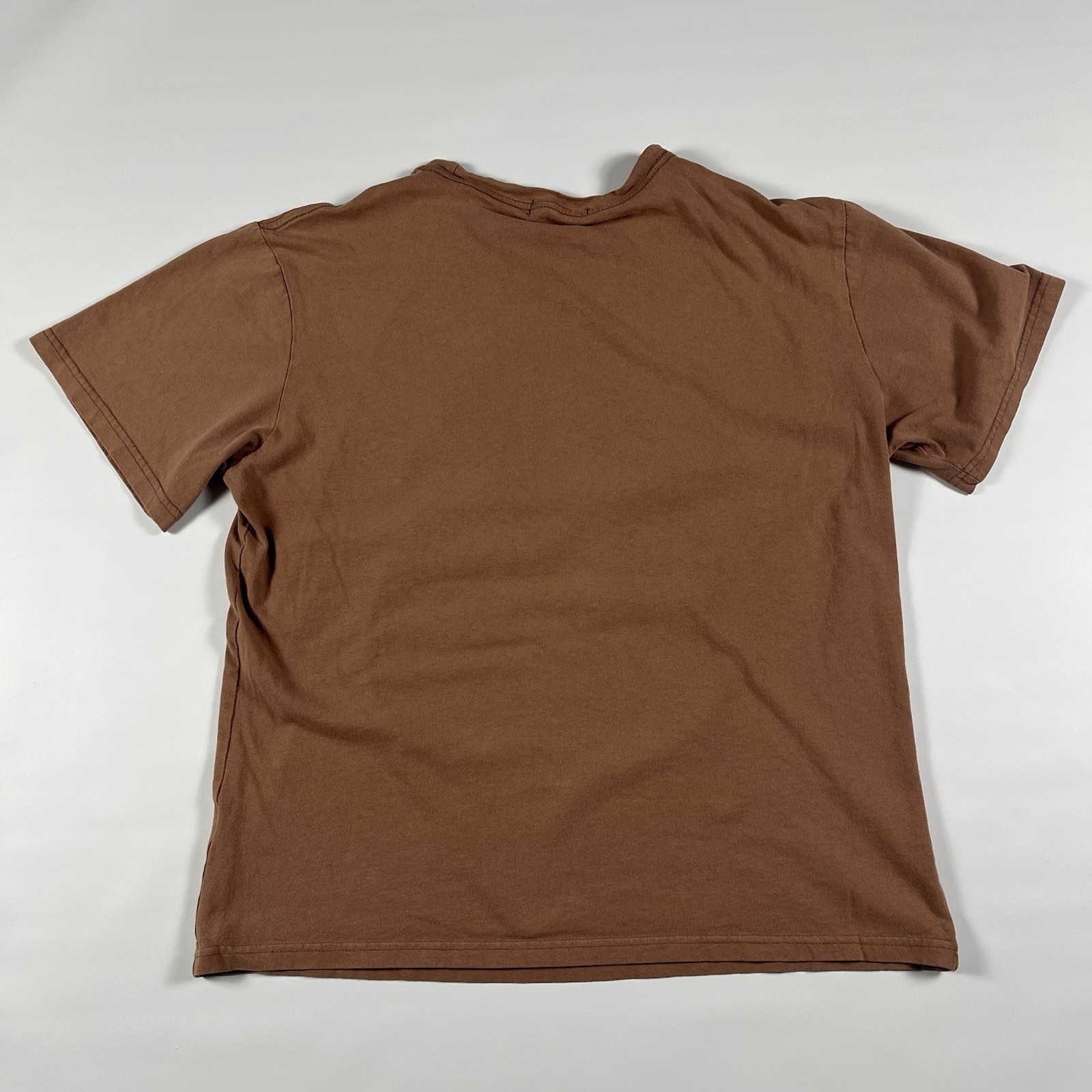 Romwe “Giant Broccoli Monster” Graphic Tee Brown Size M 2020s Retro Kaiju Style