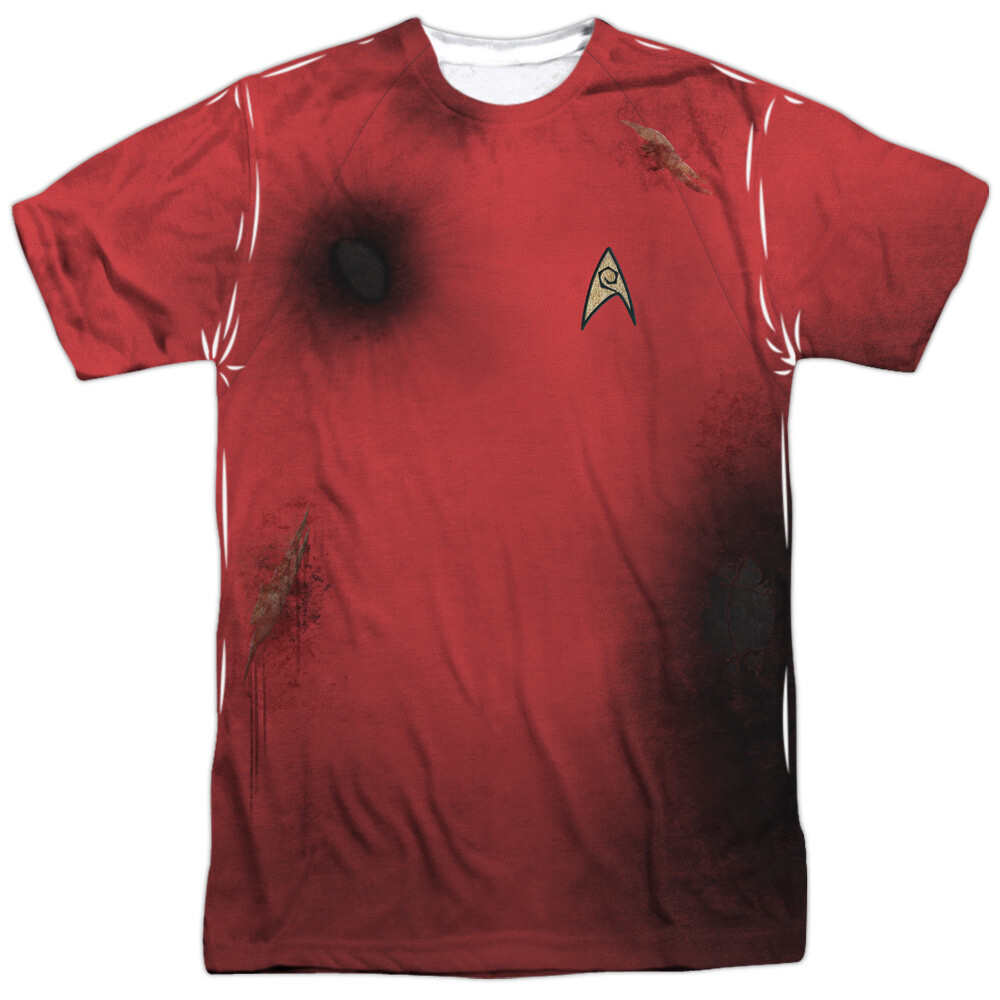 Star Trek TOS Dead Red Security Officer Licensed Sublimation Adult T-Shirt