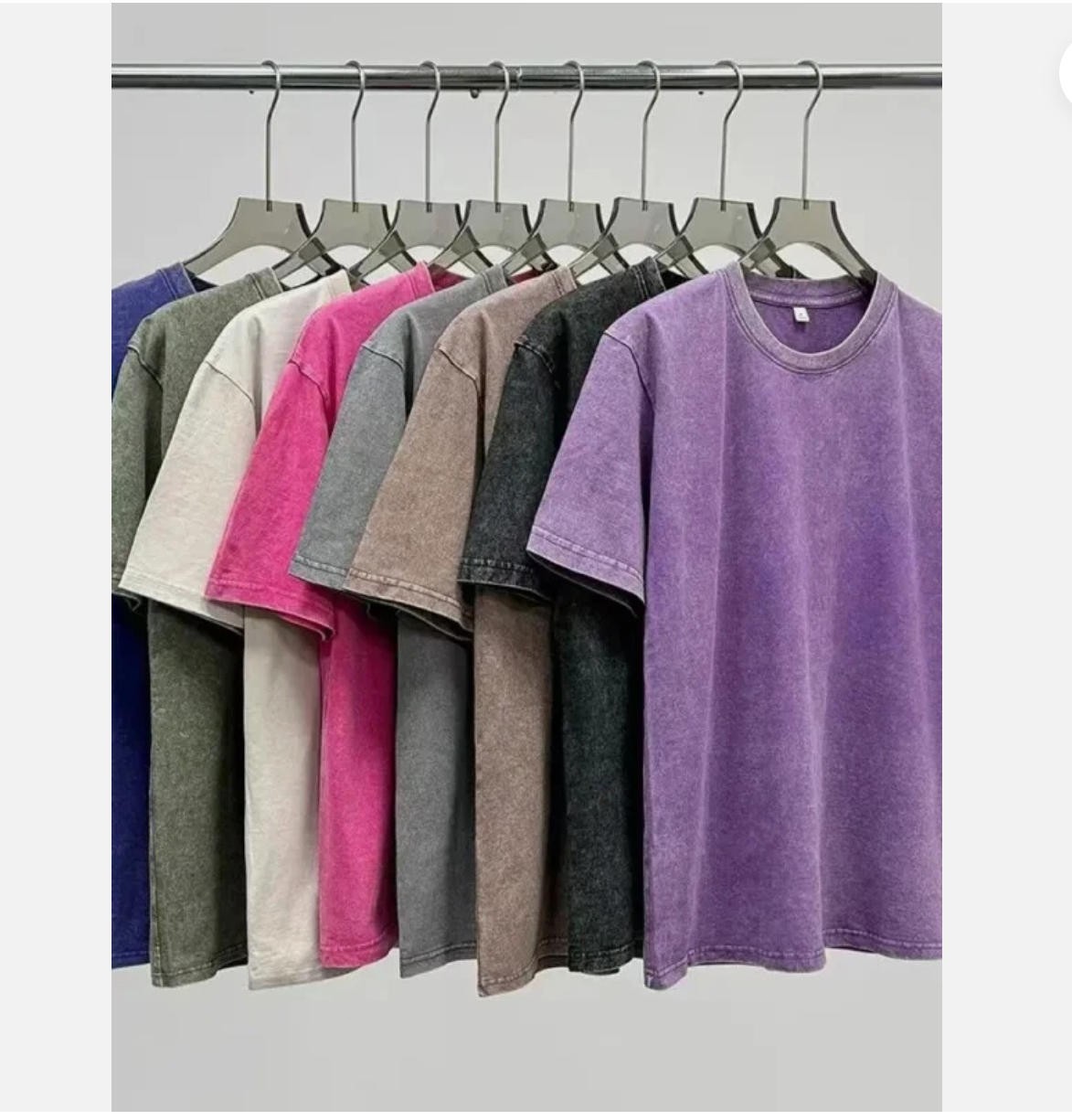 Summer Men’s Washed T-Shirts 230G Heavy Cotton Vintage Faded Color Oversized Hot