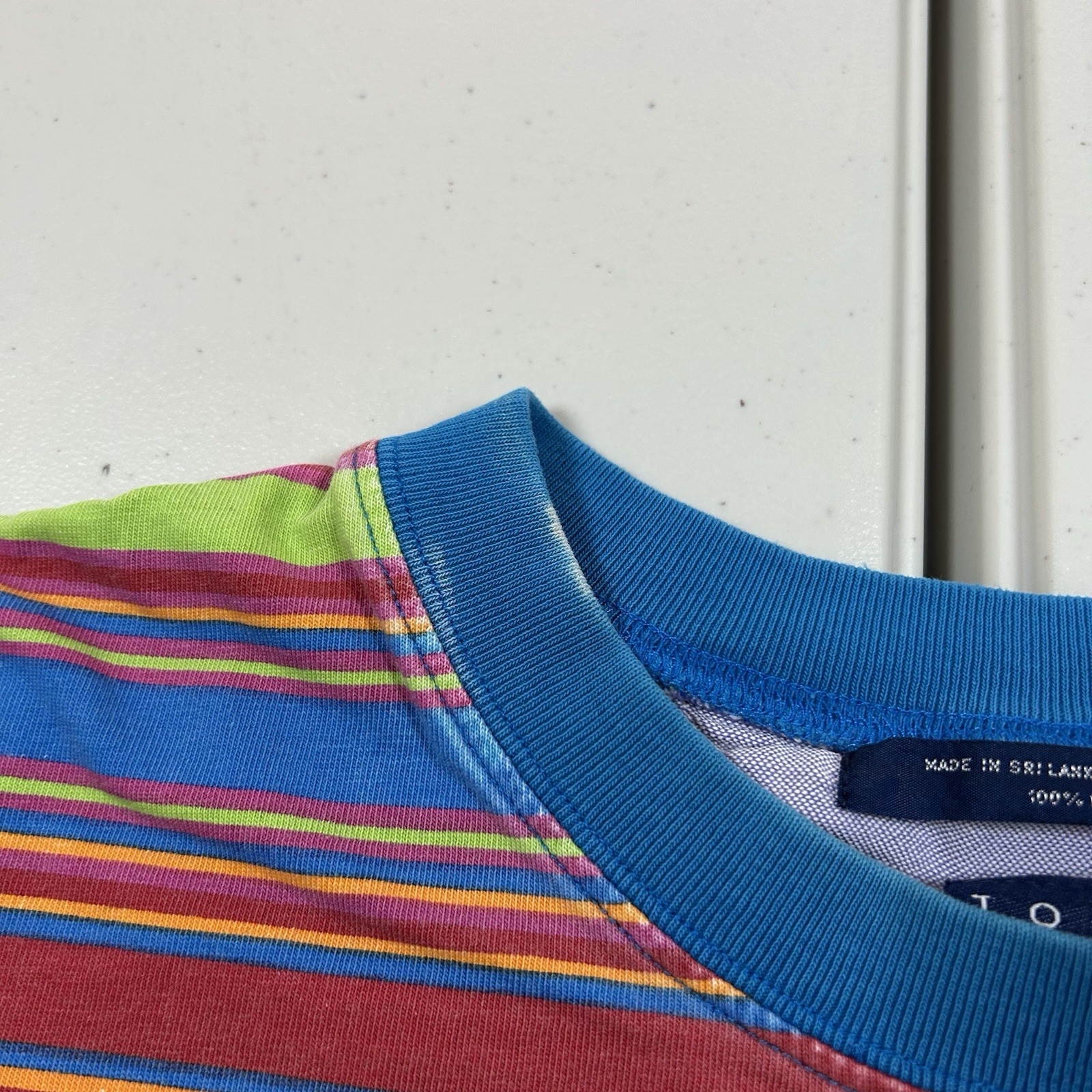 Vintage 90s Tommy Hilfiger Long Sleeve Striped Shirt Colorful Men’s Size Large