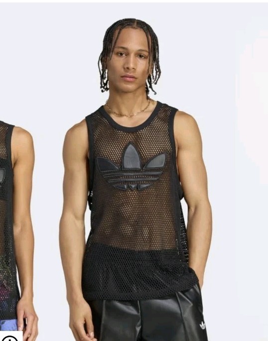 Sold Out ! adidas x Jeremy Scott 90s House Music Mesh Tank Top Tee S Small Nwt
