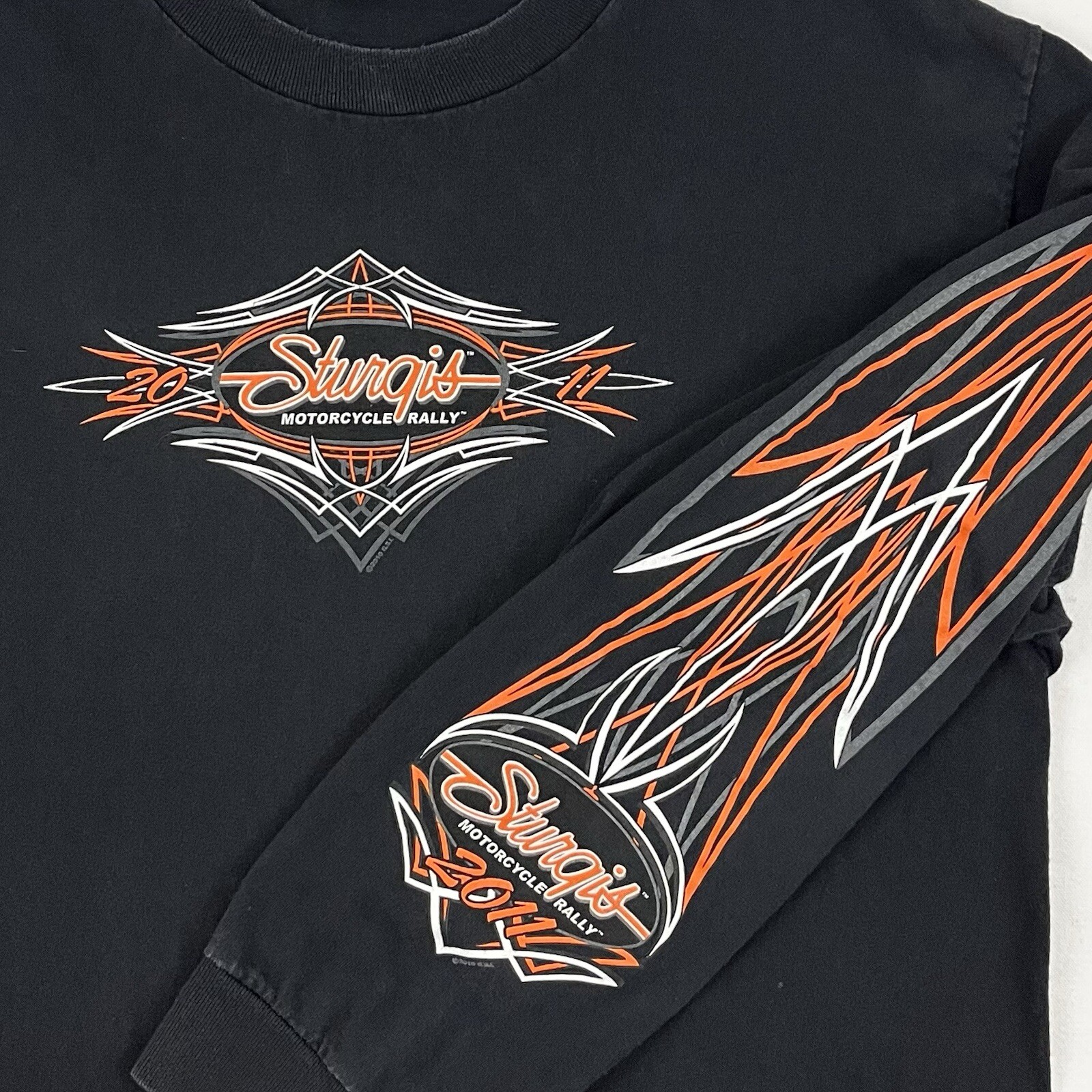 Sturgis 2011 71st Motorcycle Rally Mens L Slim T-Shirt Black Hills Motor Classic