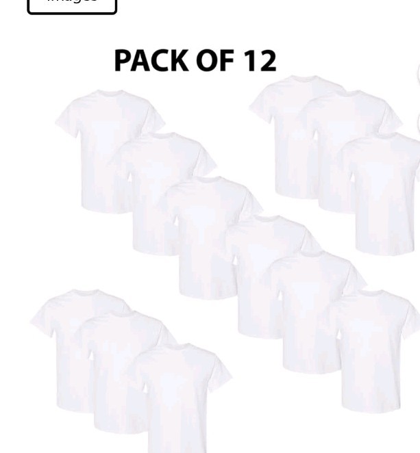Gildan Men’s Crew Neck T-Shirts, 12-Pack, White Tees, Heavy Cotton Size X Large