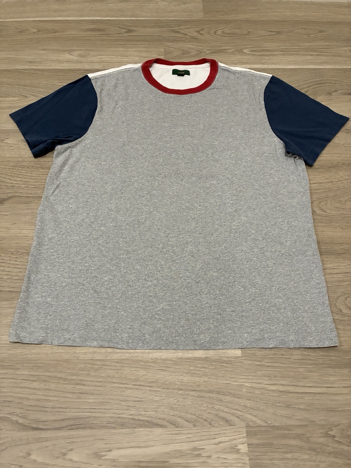 Gray J Crew Classic Colorblock Solid Short Sleeve T Shirt Men’s Size L