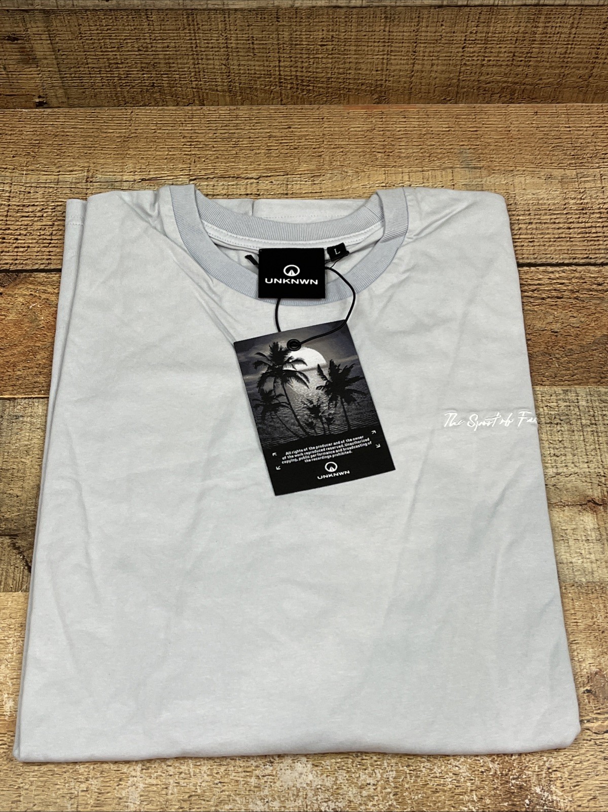 Unknwn T-Shirt Light Blue Short Sleeve Size Large ￼