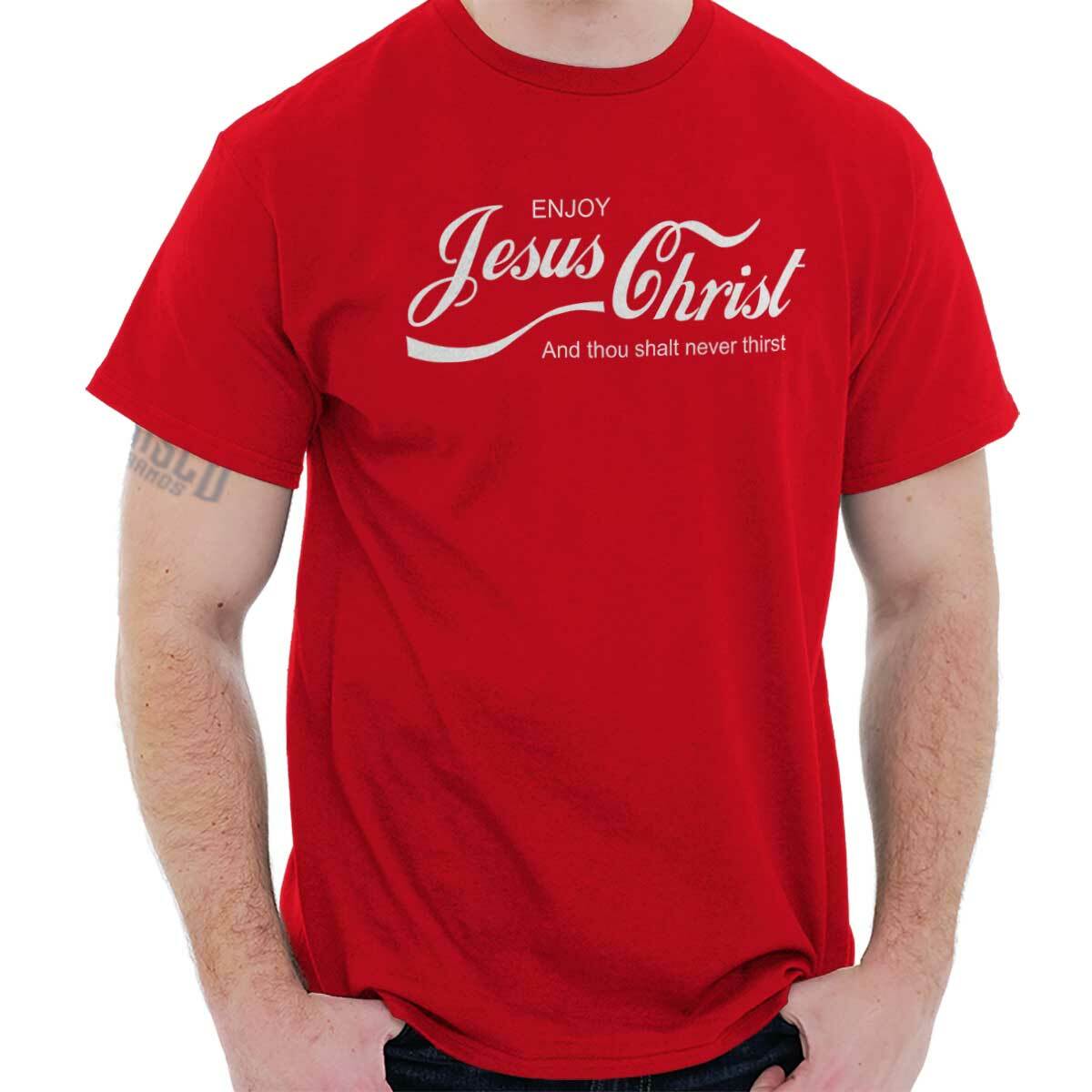 Enjoy Jesus Christ Christian Religious Gift Adult Short Sleeve Crewneck Tee