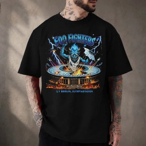 Foo Fighters Berlin Germany 2026 Take Cover Tour Stadium Concert T-Shirt NA1095