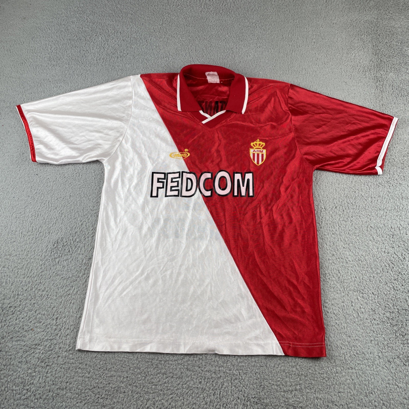Vintage F.C. Estanzuelas Futbol Club El Salvador XL Red Jersey #4 ASM Fed-com