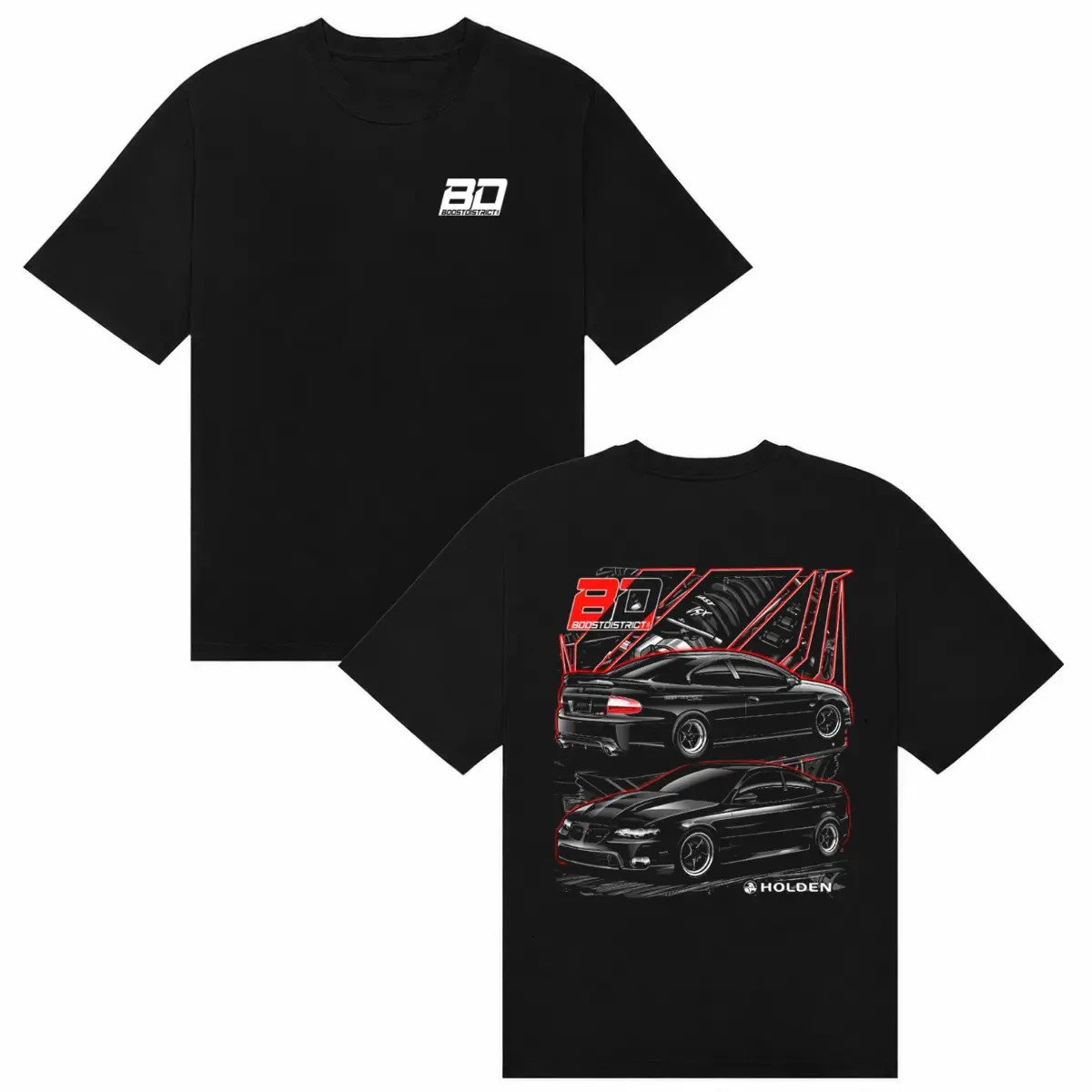 Boost District Black Holden GTO Graphic T-Shirt Men Streetwear Turbo