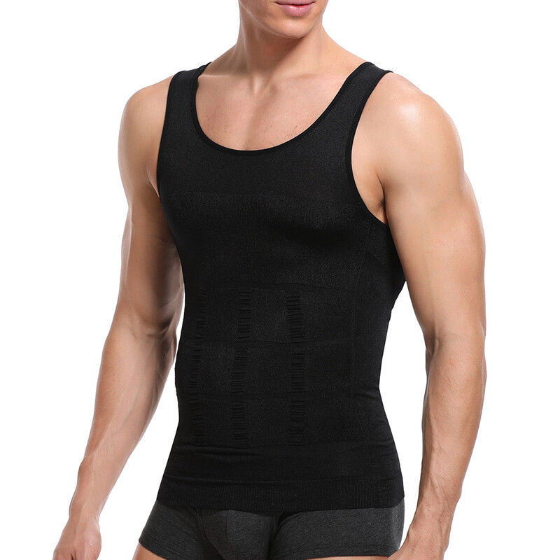 Men’s Slimming Body Shaper Belly Chest Gynecomastia T-Shirt Compression Tank Top