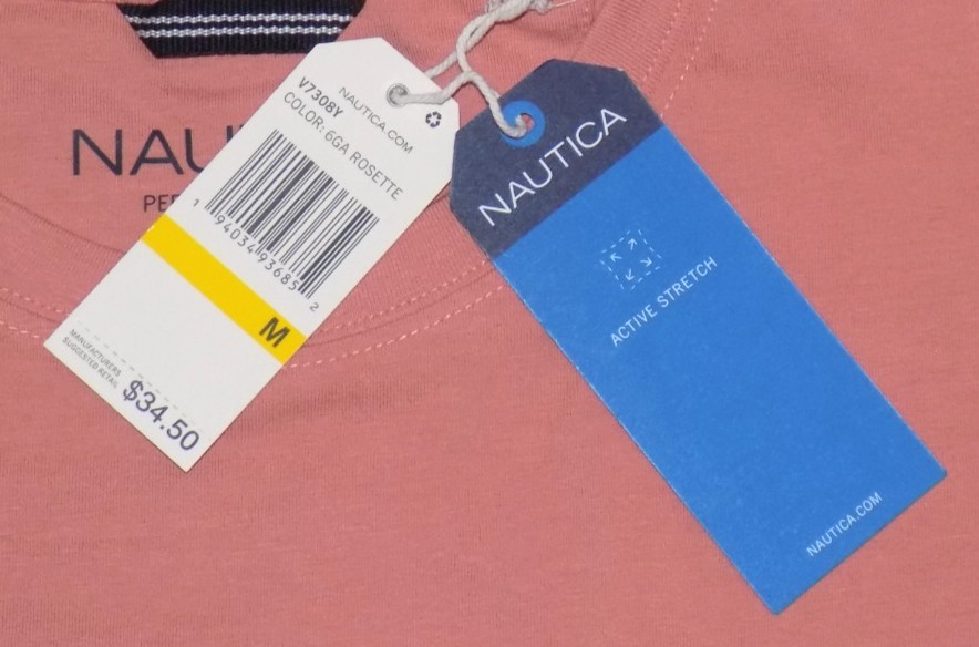 Nautica Men’s Active Stretch Performance T-Shirts Rosette M New