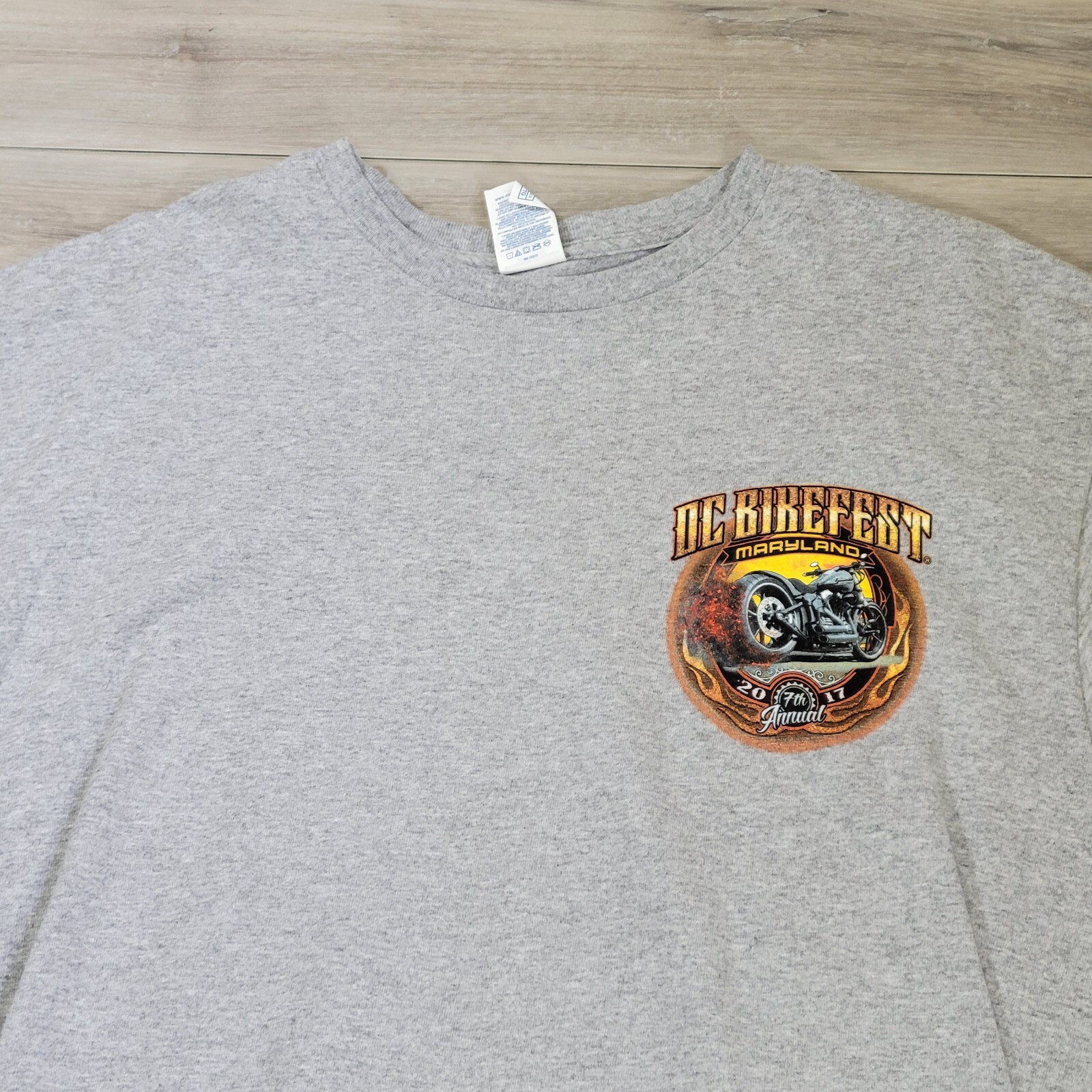 OC Bikefest 2017 7th Annual Maryland Men’s Gray XL Graphic T-Shirt