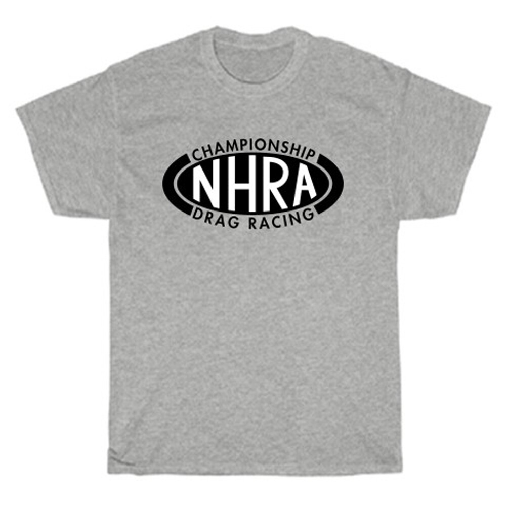 NHRA Drag Racing Championship Men’s Gray T-Shirt Size S to 5XL