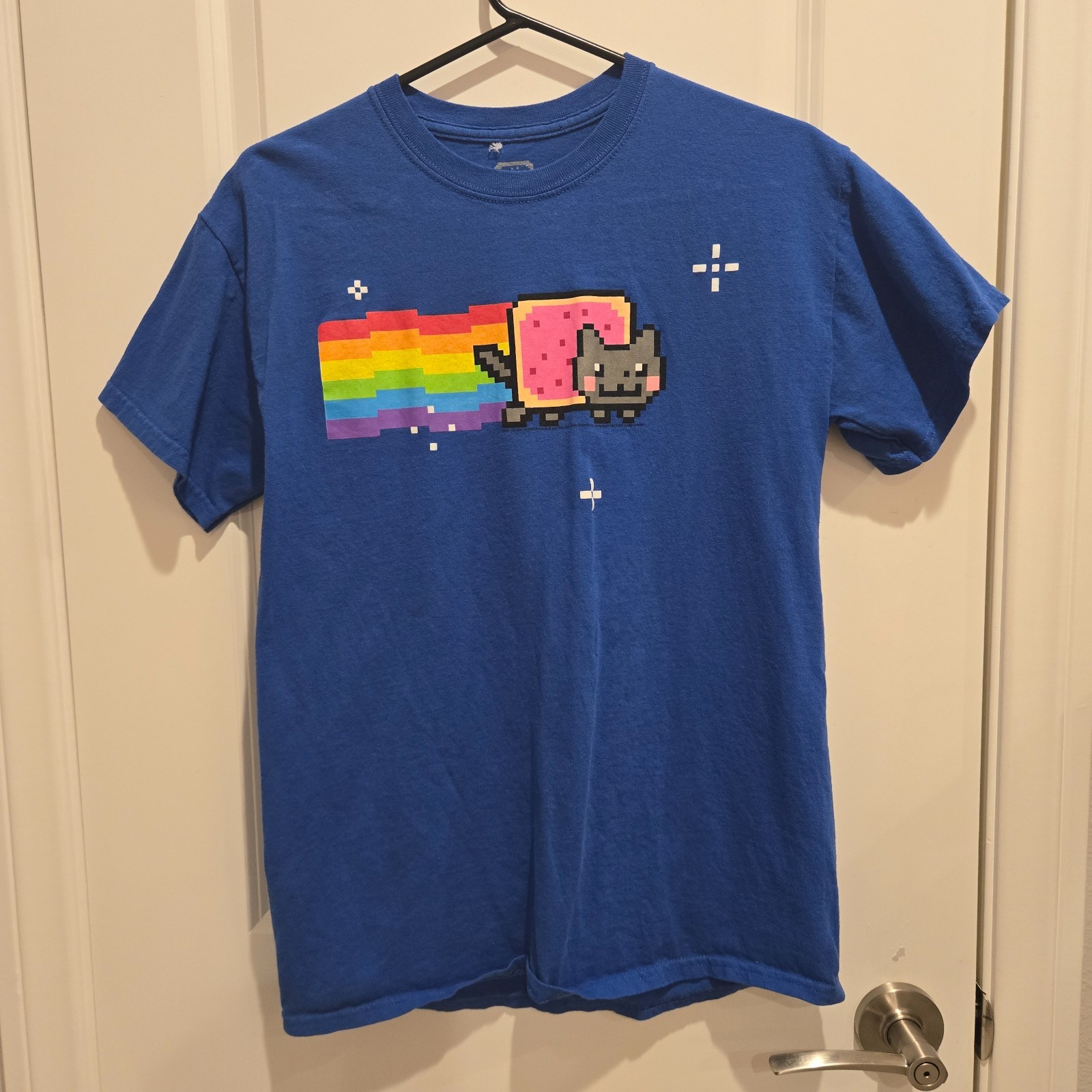 VINTAGE Nyan Cat Ripple Junction Shirt, Blue, Size Unisex Medium