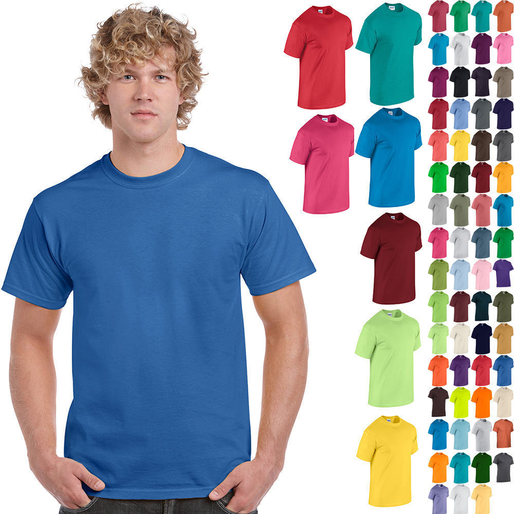 Gildan 3-PACK Men’s Heavy Cotton T-Shirt (Pack of 3) Bulk Solid Blank Regula Fit