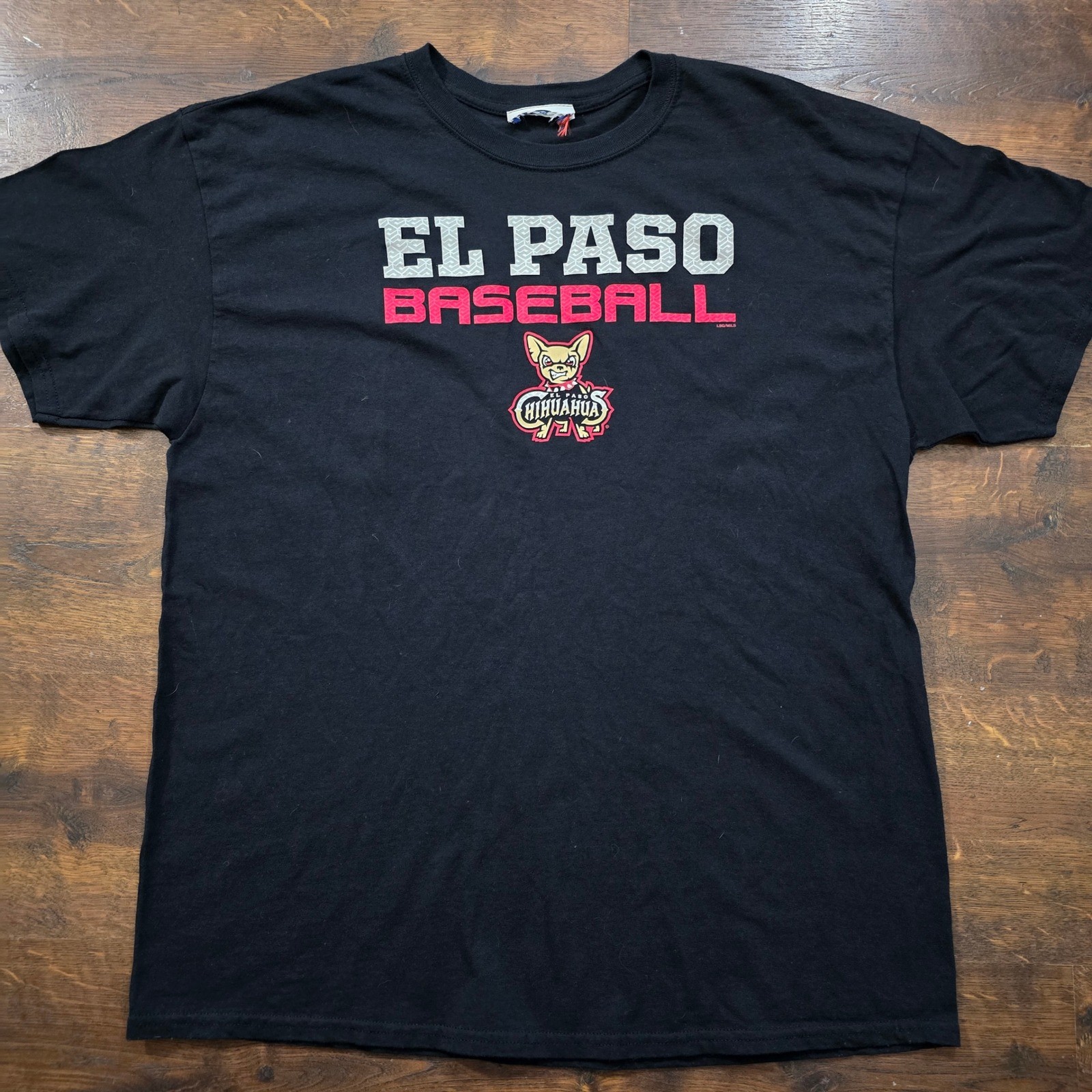 El Paso Chihuahuas MiLB Baseball Graphic T-Shirt Black Mens XL LSG MiLB