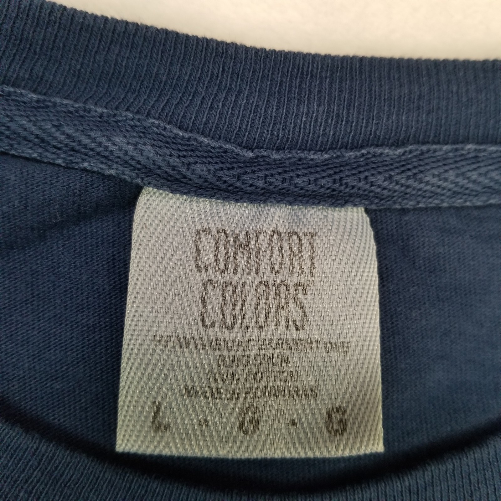 Goldburger Graphic Pocket T-Shirt Men’s Size Large Navy Blue Comfort Colors
