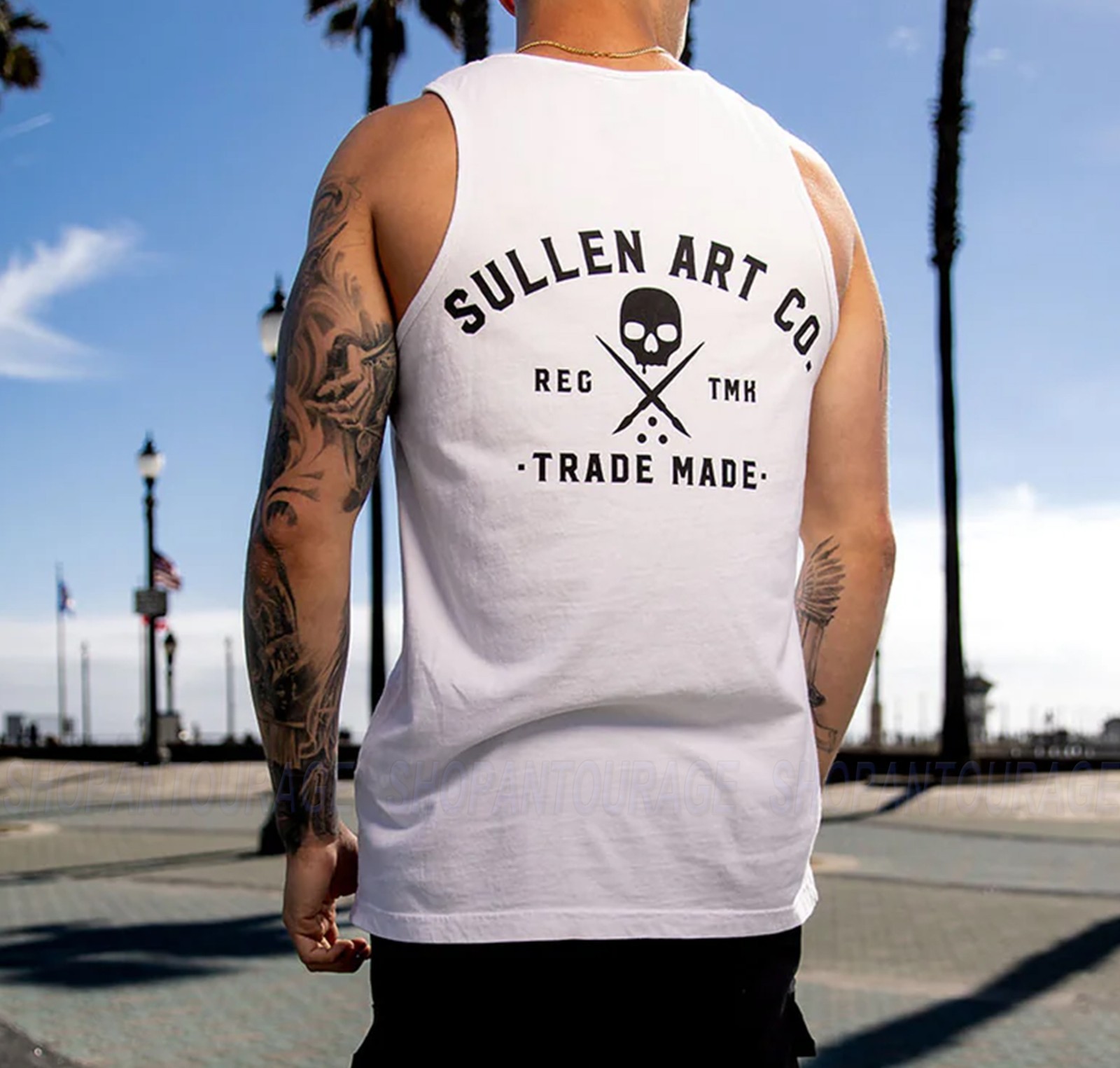 Sullen Art Collective Elemental Premium Fit SCM8230 New Tattoo Tank Top for Men