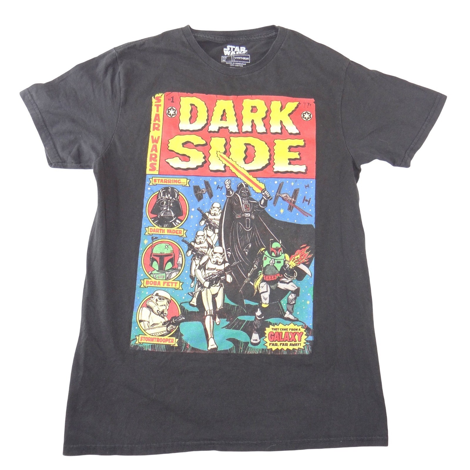 Star Wars Fifth Sun Mens Black Dark Side Comic Graphic Darth Vader Boba M