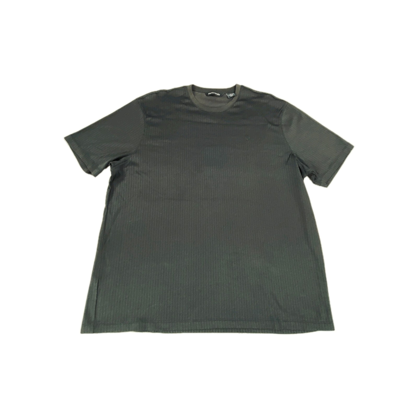 Pierre Cardin T Shirt Mens XL Black Textured Crewneck Short Sleeve Performance